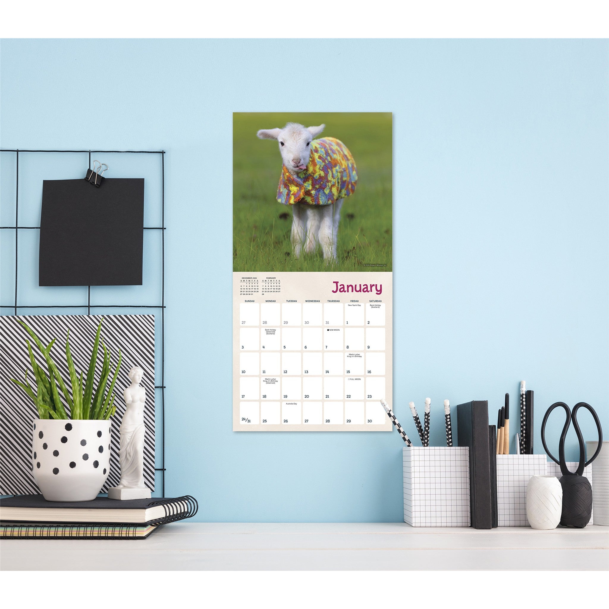 Lambies in Jammies & Goats in Coats 2027 Mini Calendar