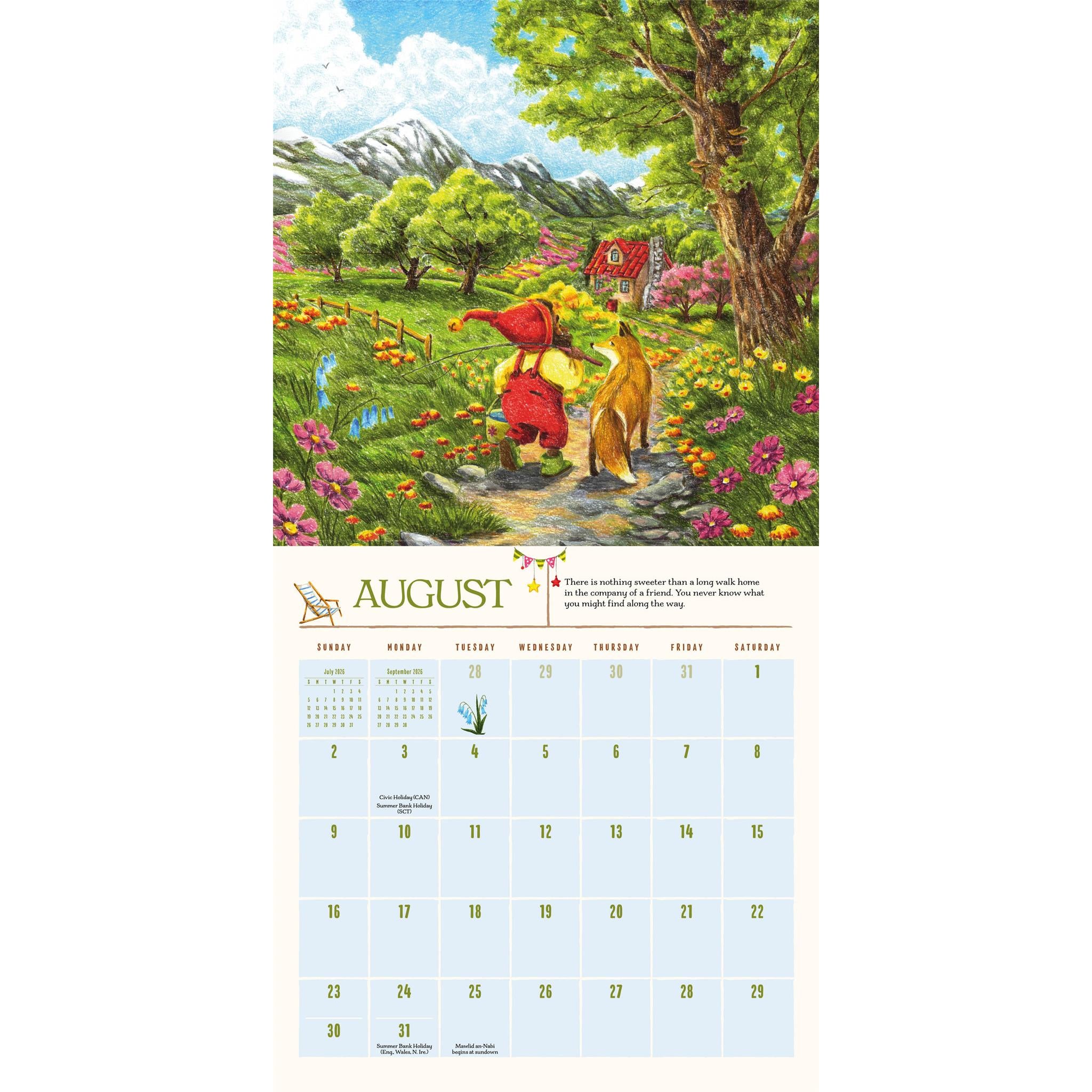 Calendrier mural Gnome Life 2026 - Disponible uniquement en ligne
