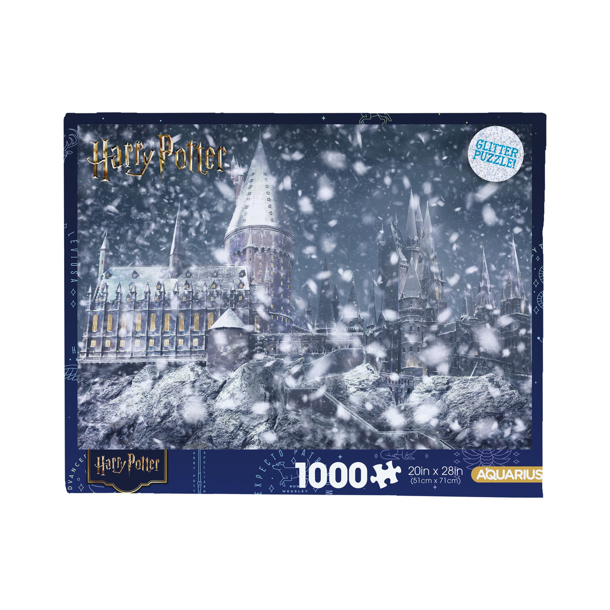 Puzzle Harry Potter 1000 pièces à paillettes, motif neige scintillante