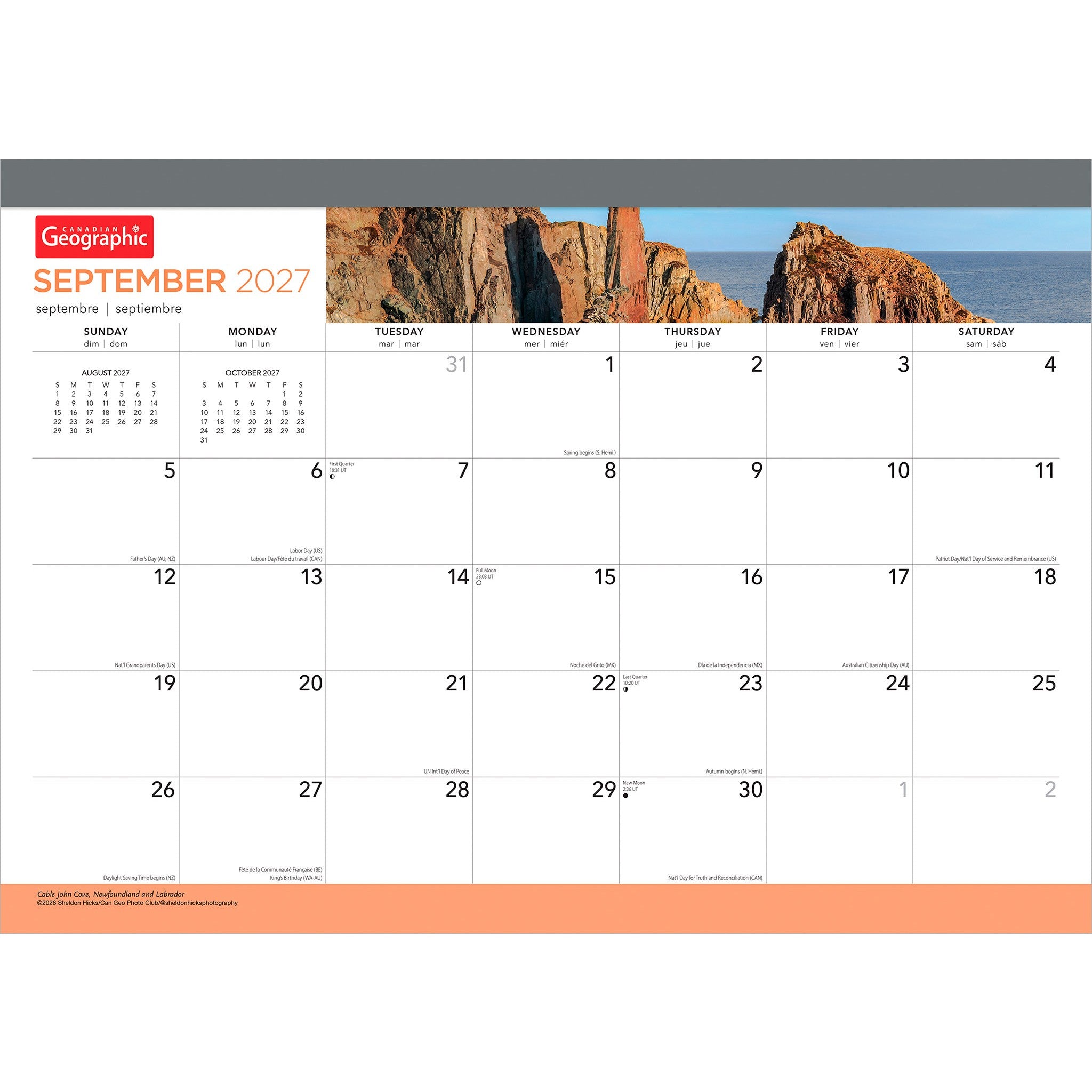 Canadian Geographic 2027 Desk Pad Calendar