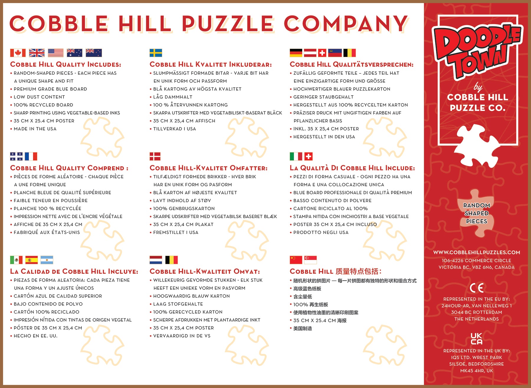 Puzzle DoodleTown Hockey Town de 1000 pièces