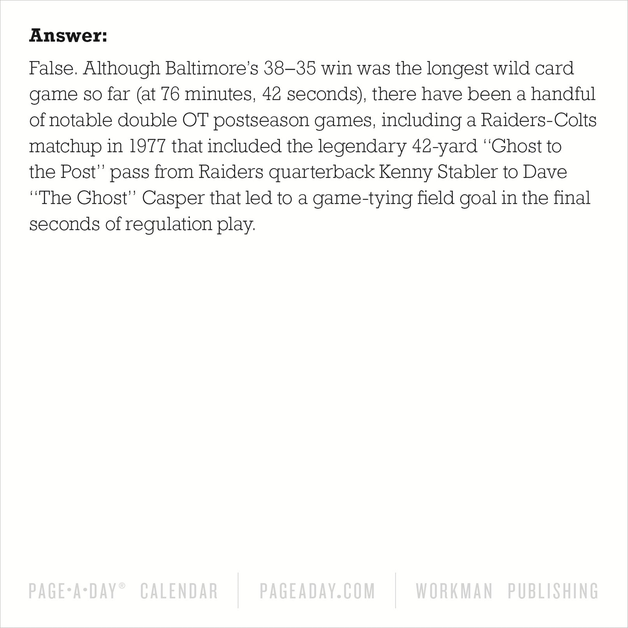 A Year of Football Trivia 2027 Box Calendar