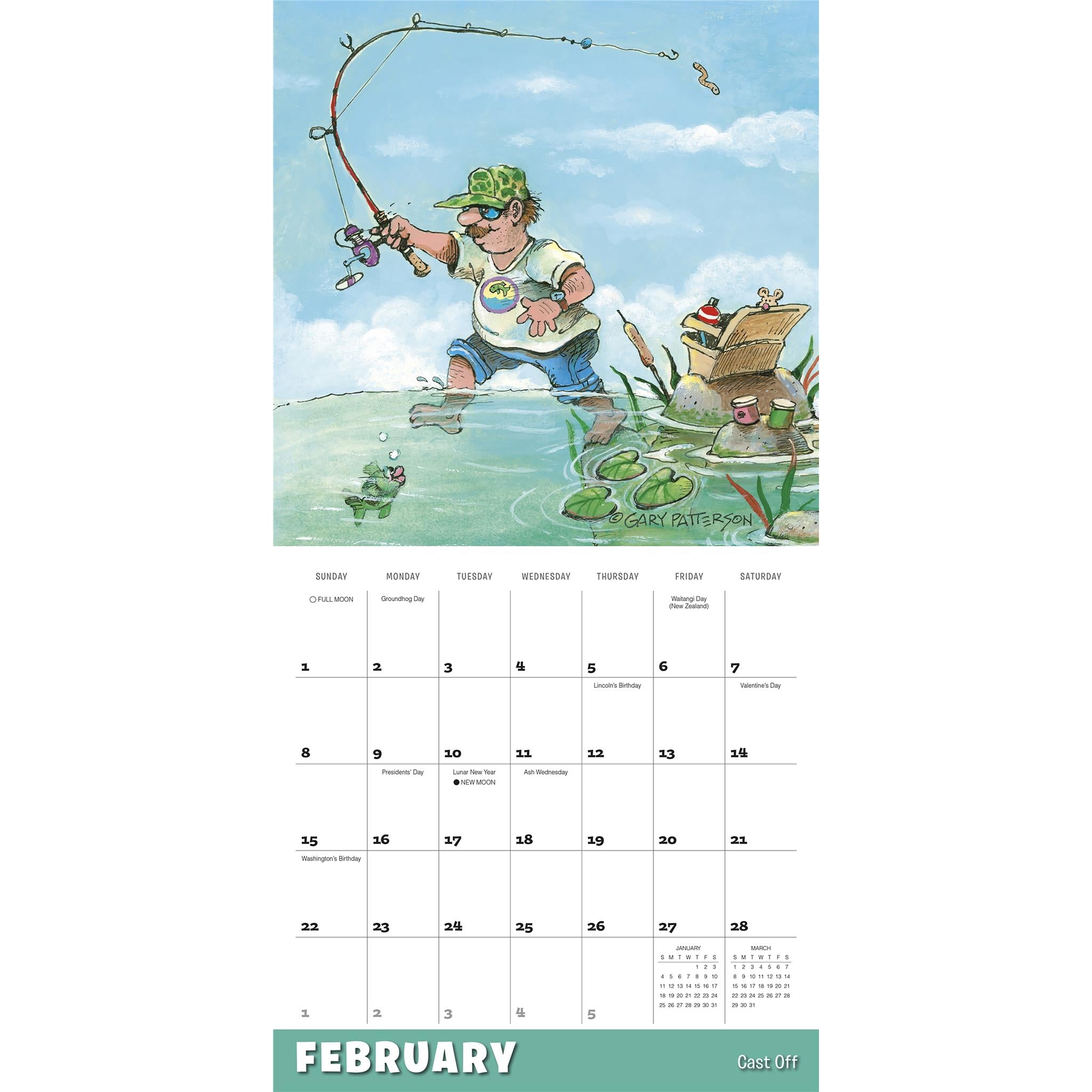 Calendrier mural Gary Patterson Gone Fishing 2026