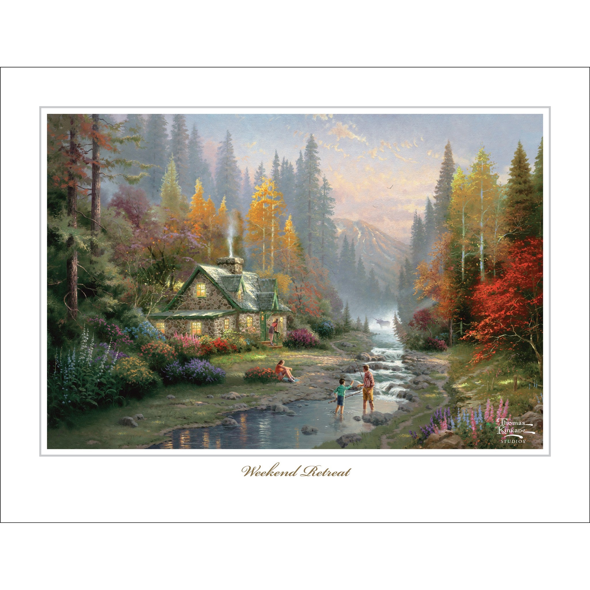 Calendrier mural de luxe édition spéciale collector Thomas Kinkade Lumières de la maison 2027