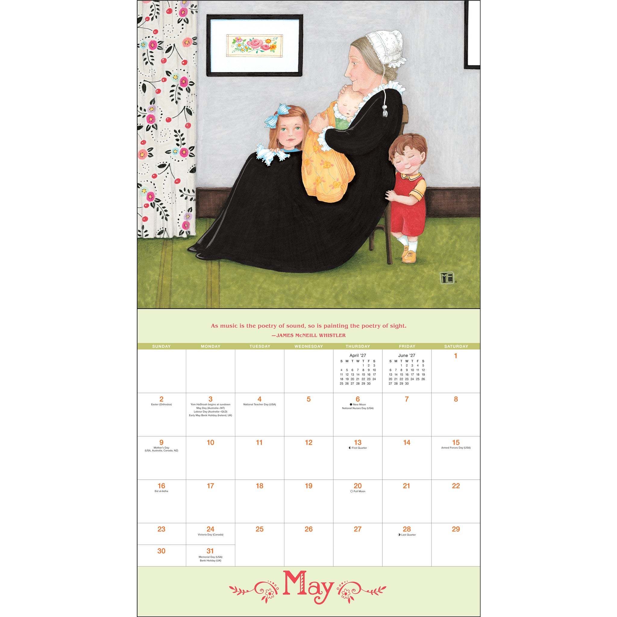 Calendrier mural 2027 « ME and the Masterpieces » de Mary Engelbreit
