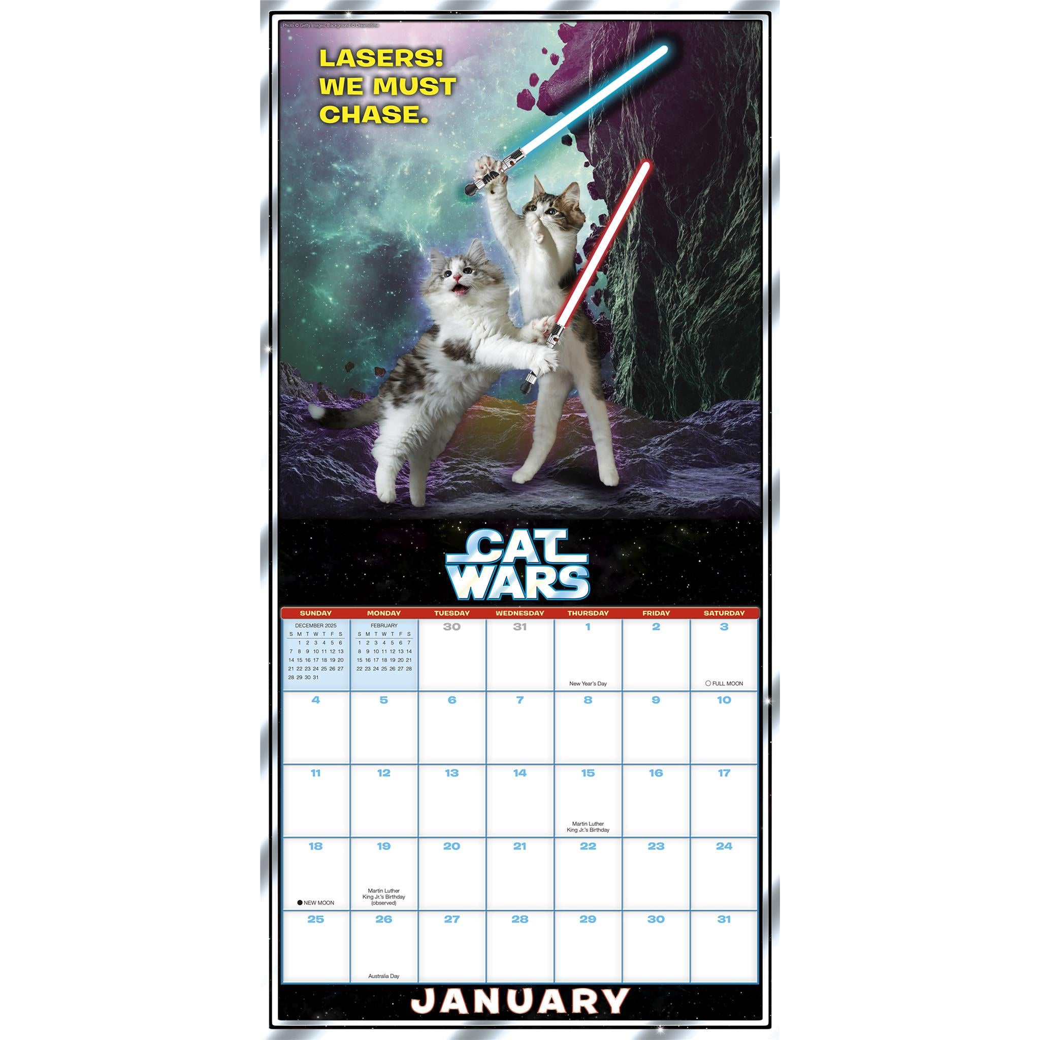 Calendrier mural Cat Wars 2026