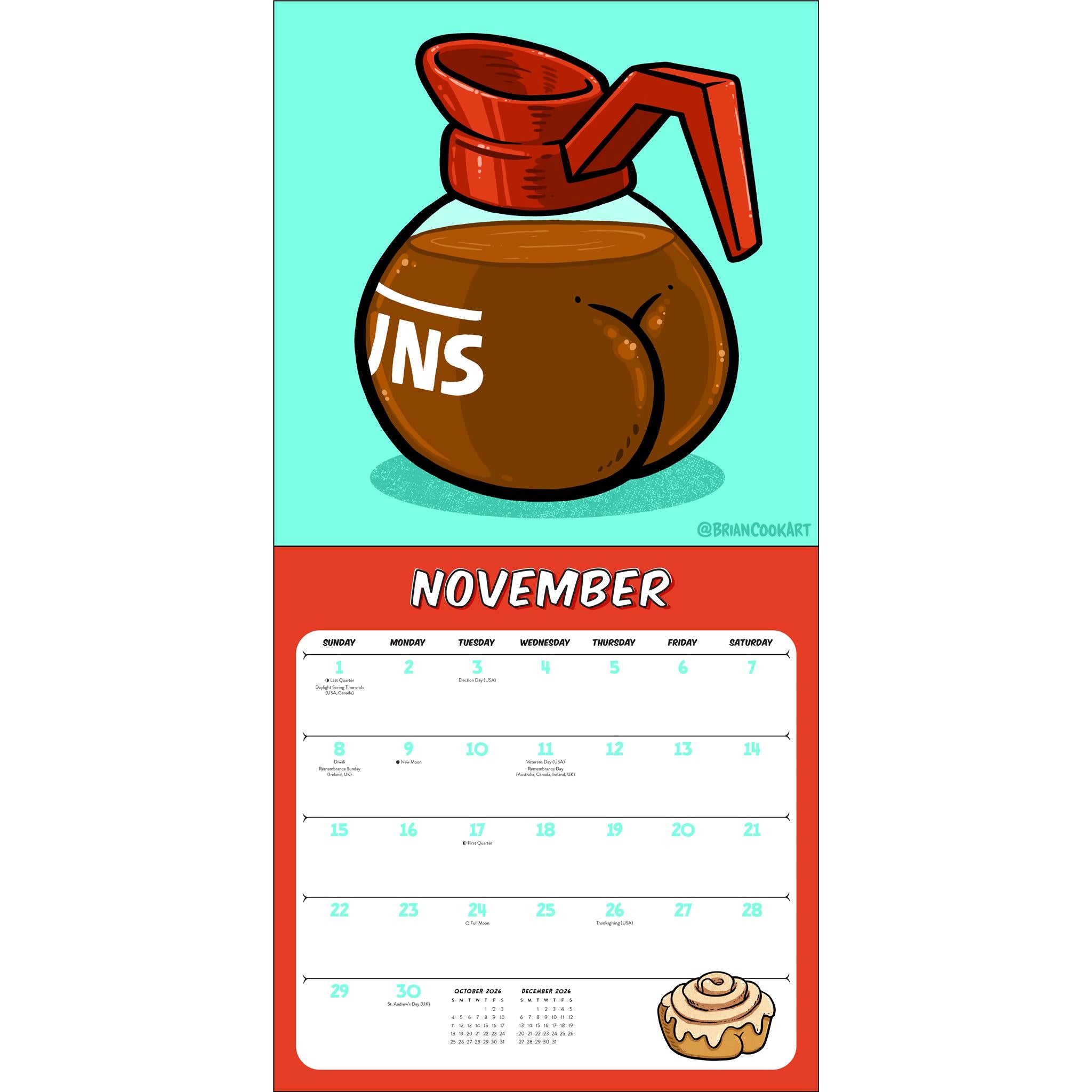 Butts On Things 2026 Wall Calendar