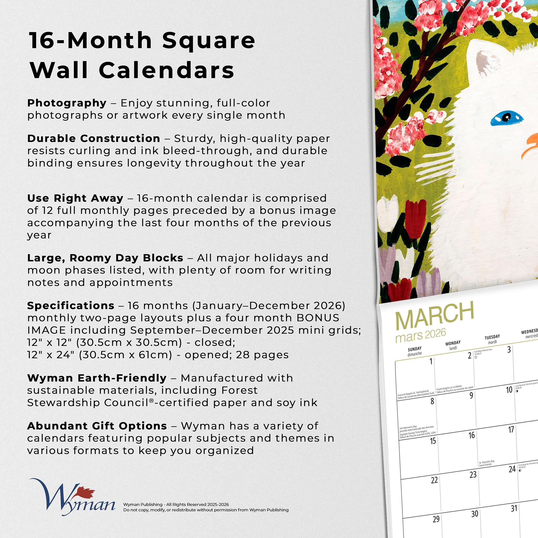 Maud Lewis 2026 Wall Calendar