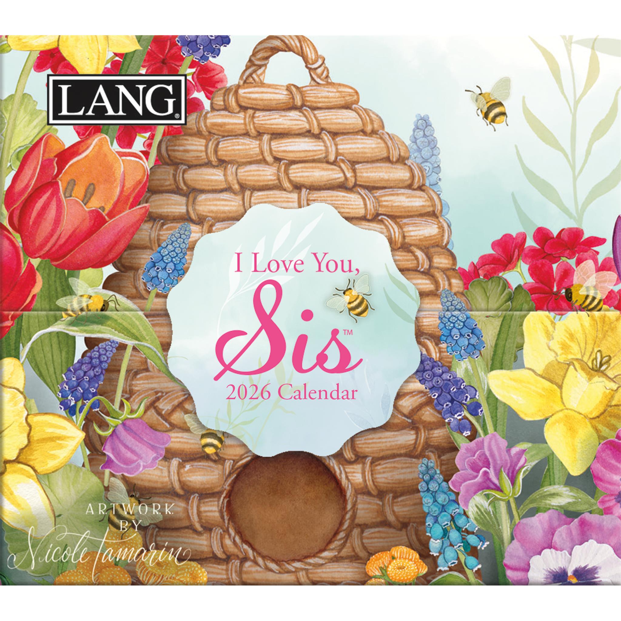 Calendrier « Je t'aime ma sœur » 2026 (petit format)