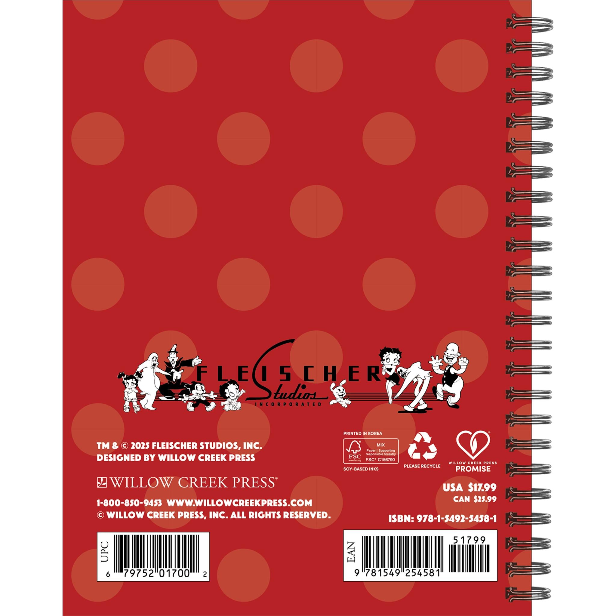 Calendrier de fiançailles Betty Boop 2026 - Disponible uniquement en ligne