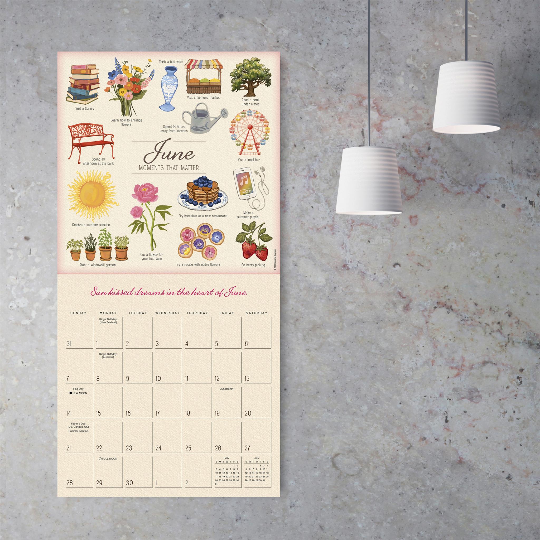 Calendrier mural 2026 « Moments importants » - Disponible uniquement en ligne