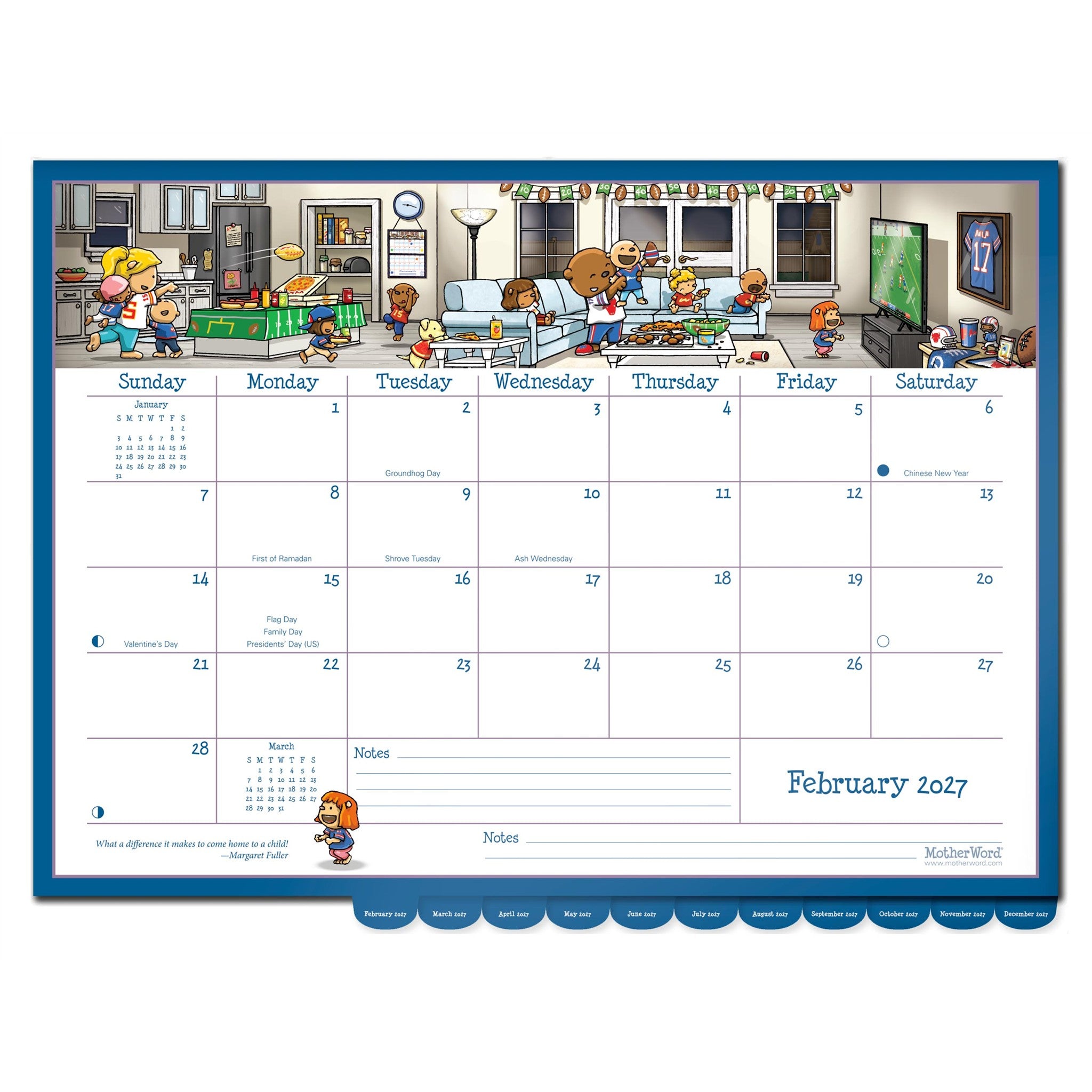 MotherWord Ultimate Family Deluxe 2026-2027 Wall Calendar