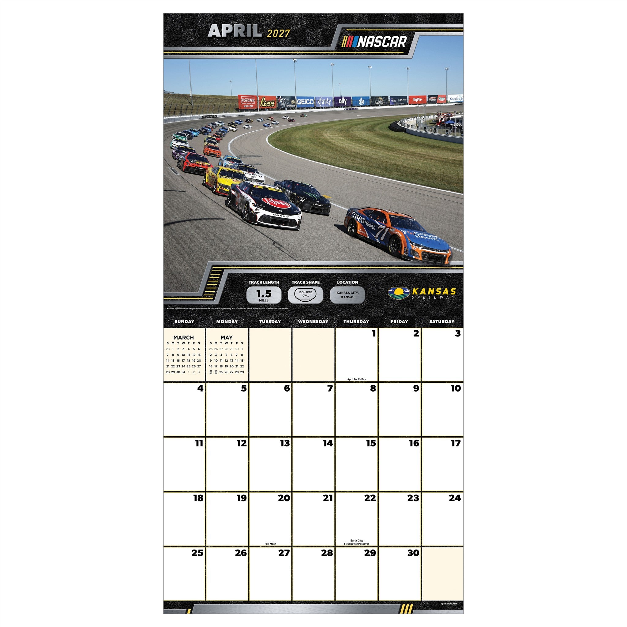 NASCAR Tracks 2027 Wall Calendar