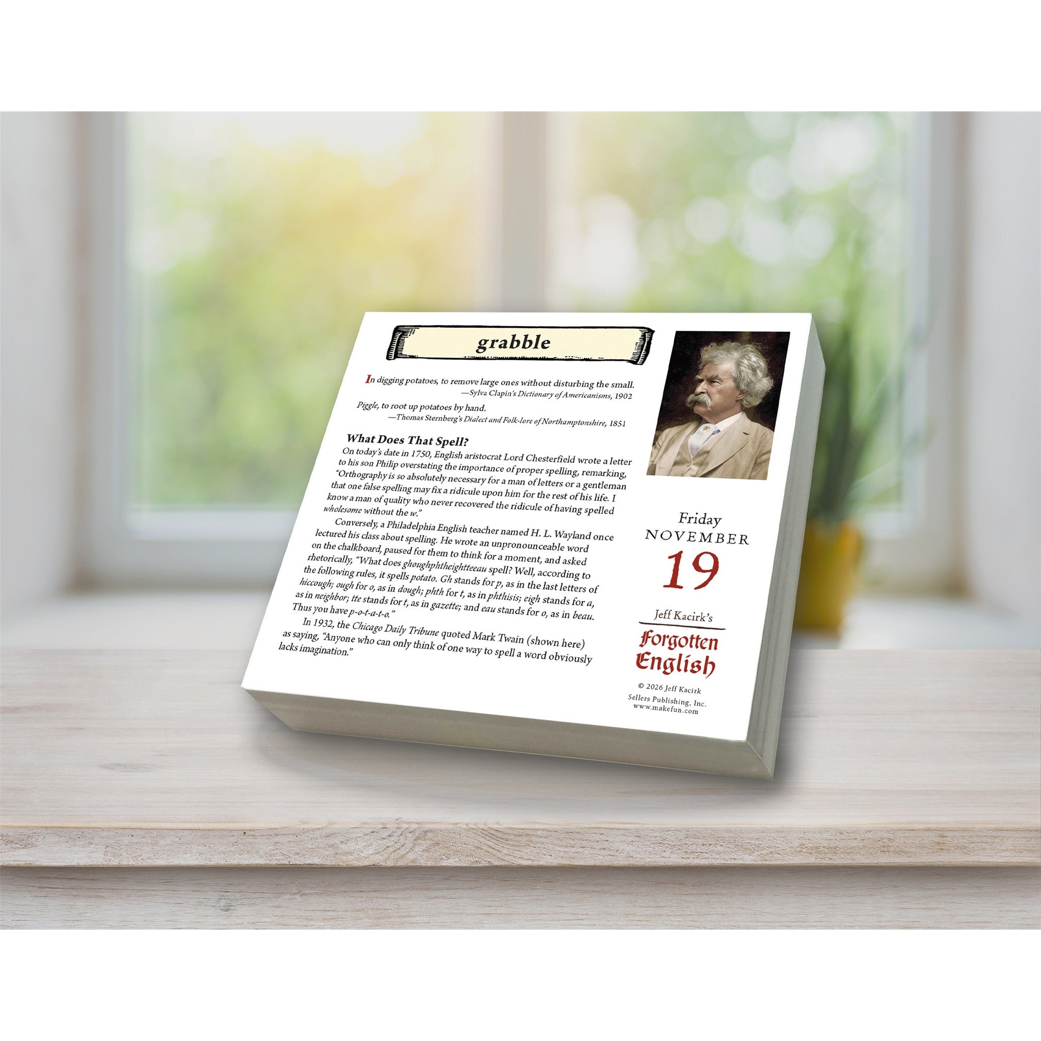 Forgotten English 2027 Box Calendar