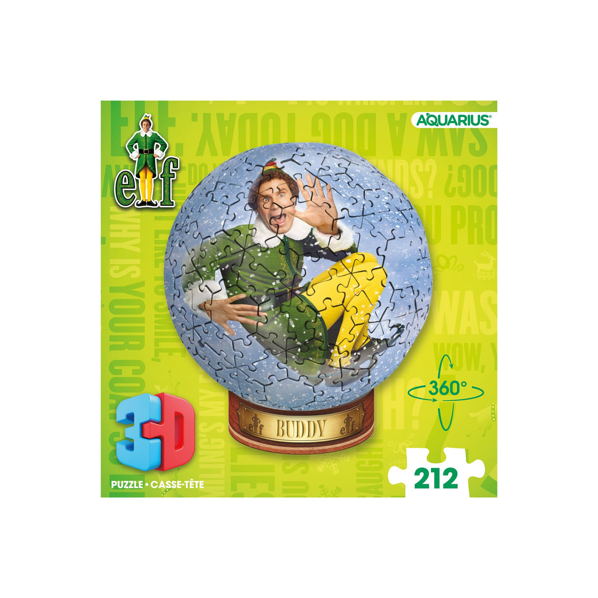 Puzzle 3D sphérique Elf de 212 pièces