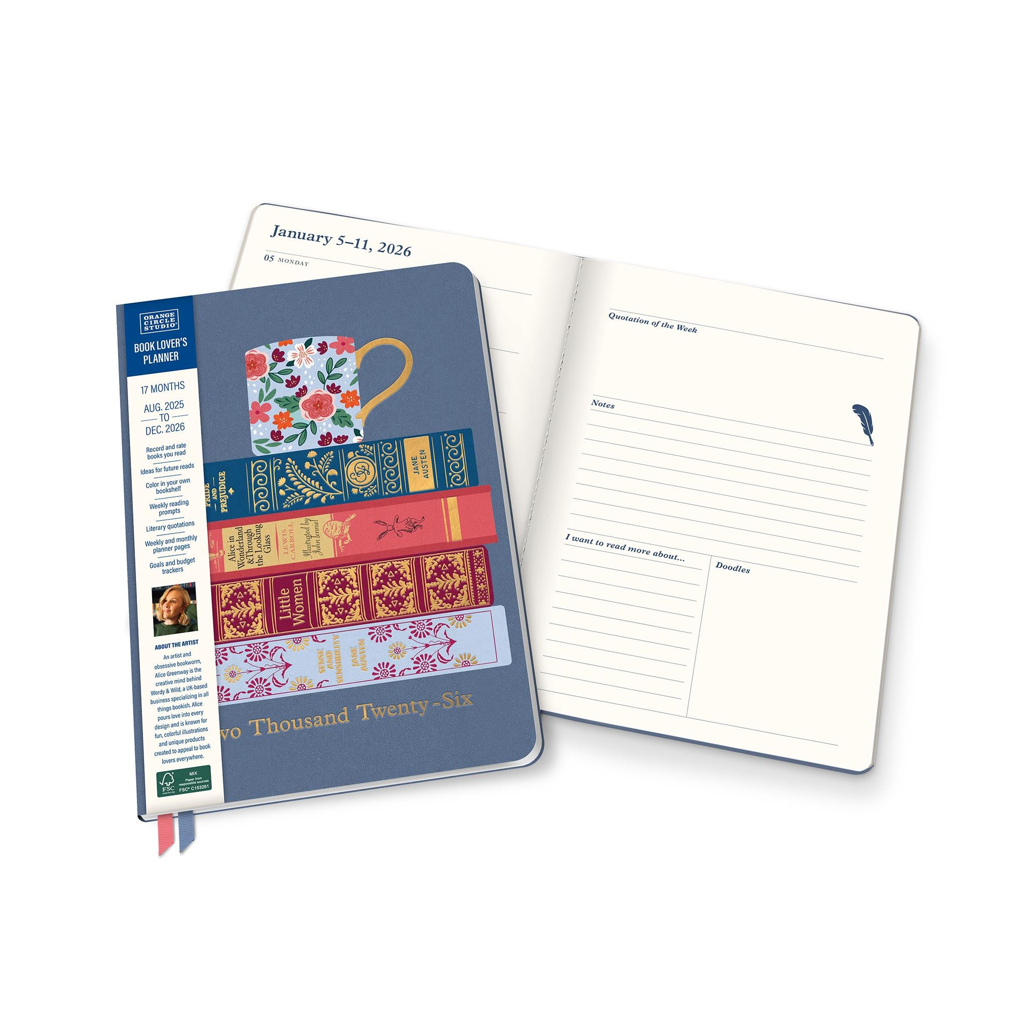 Calendrier de fiançailles Clara Clothbound 2025-2026 (Complet)