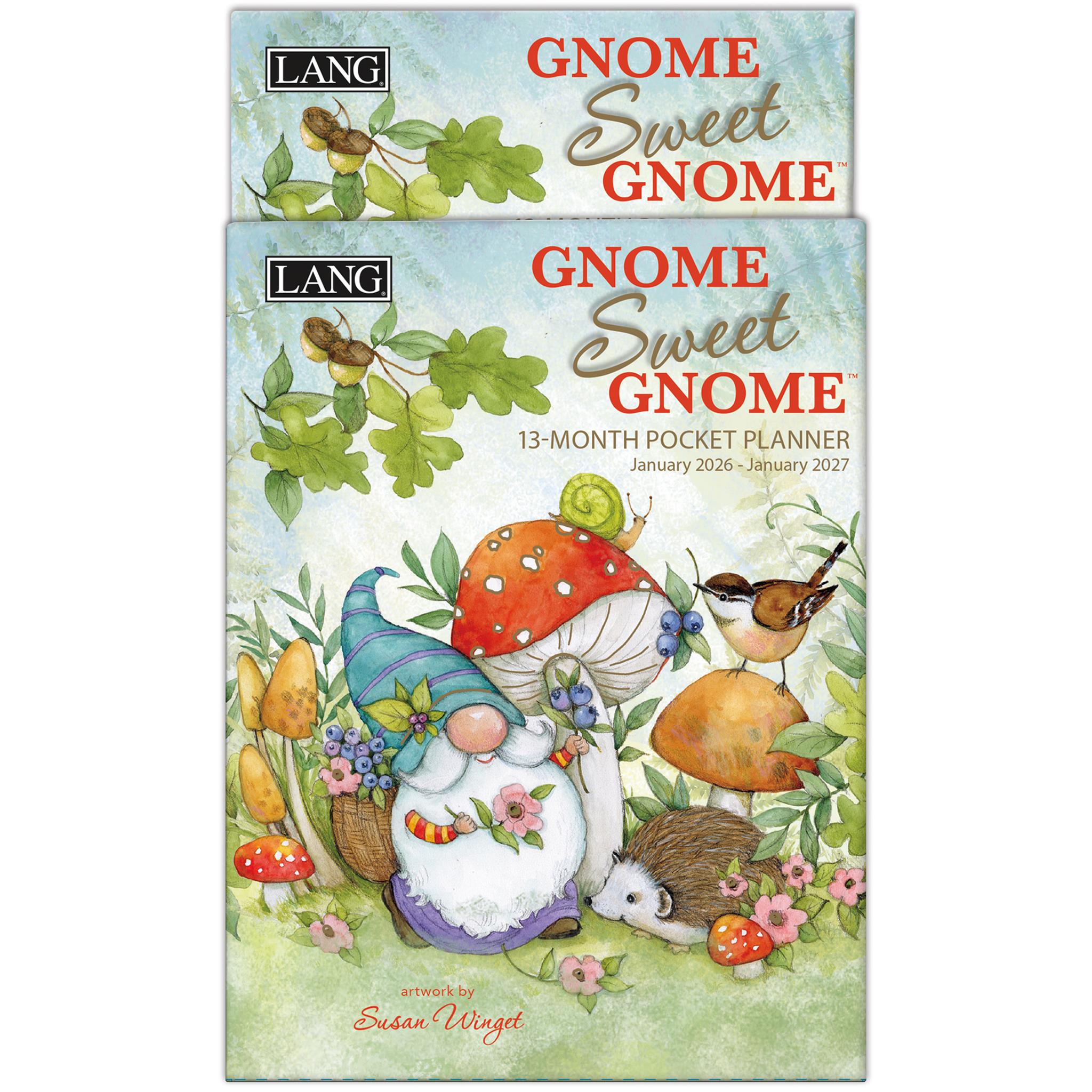 Gnome Sweet Gnome 2026 Monthly Pocket Planner