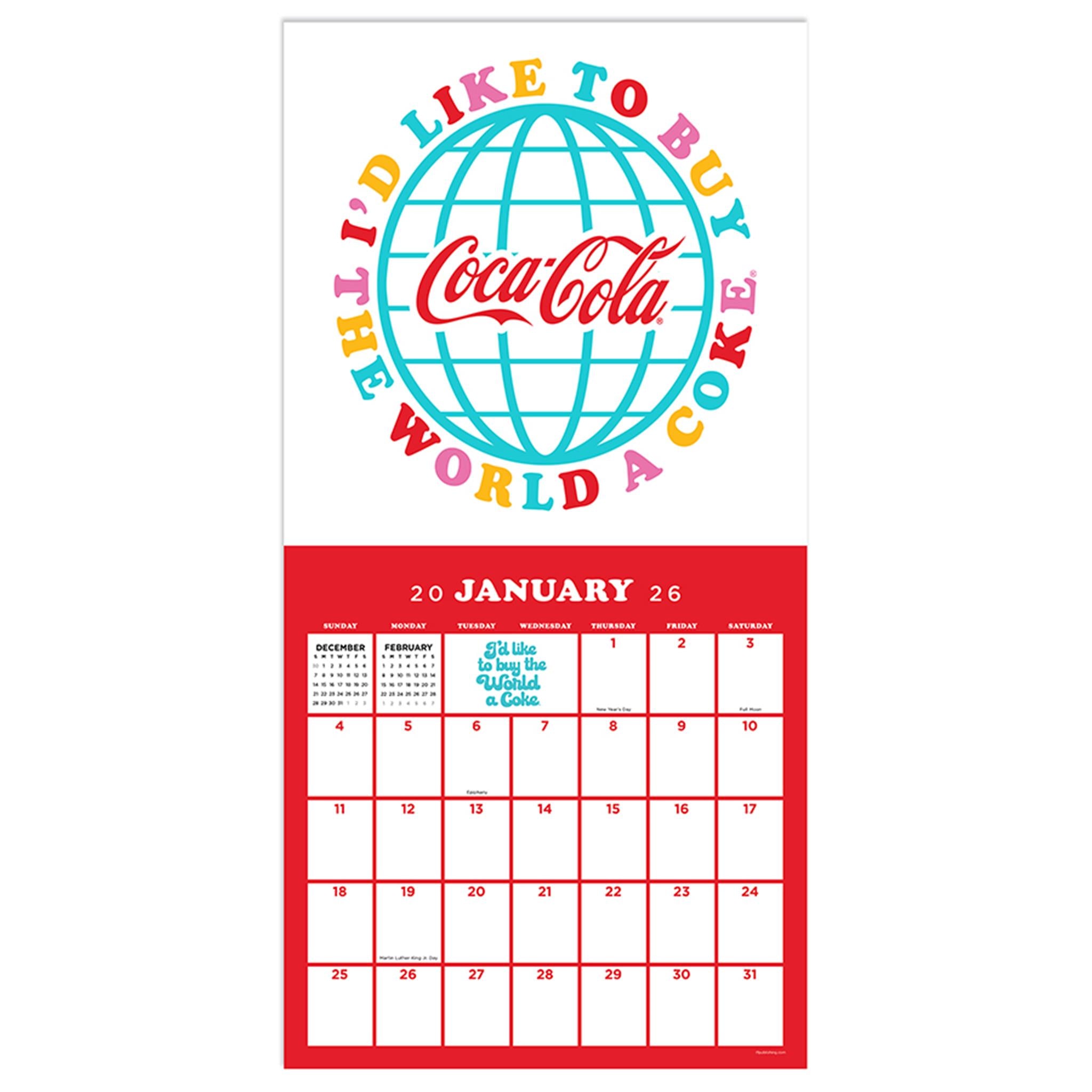 Calendrier mural Coca-Cola Harmony 2026 - Disponible uniquement en ligne