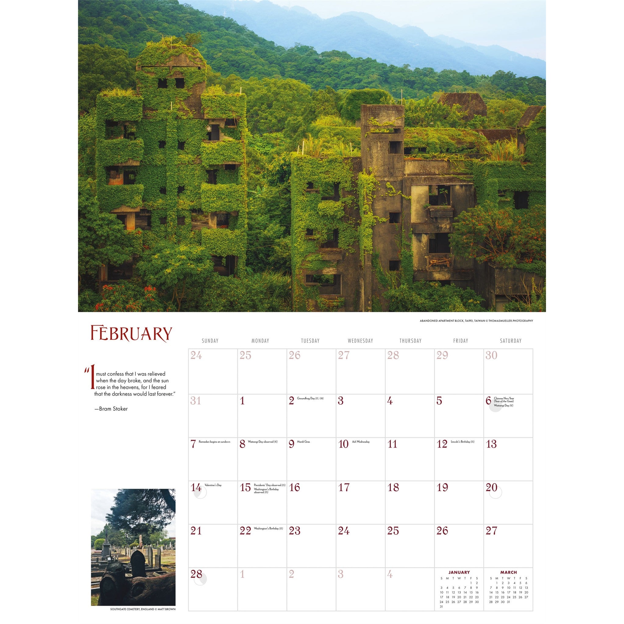 Calendrier mural Esprits 2027