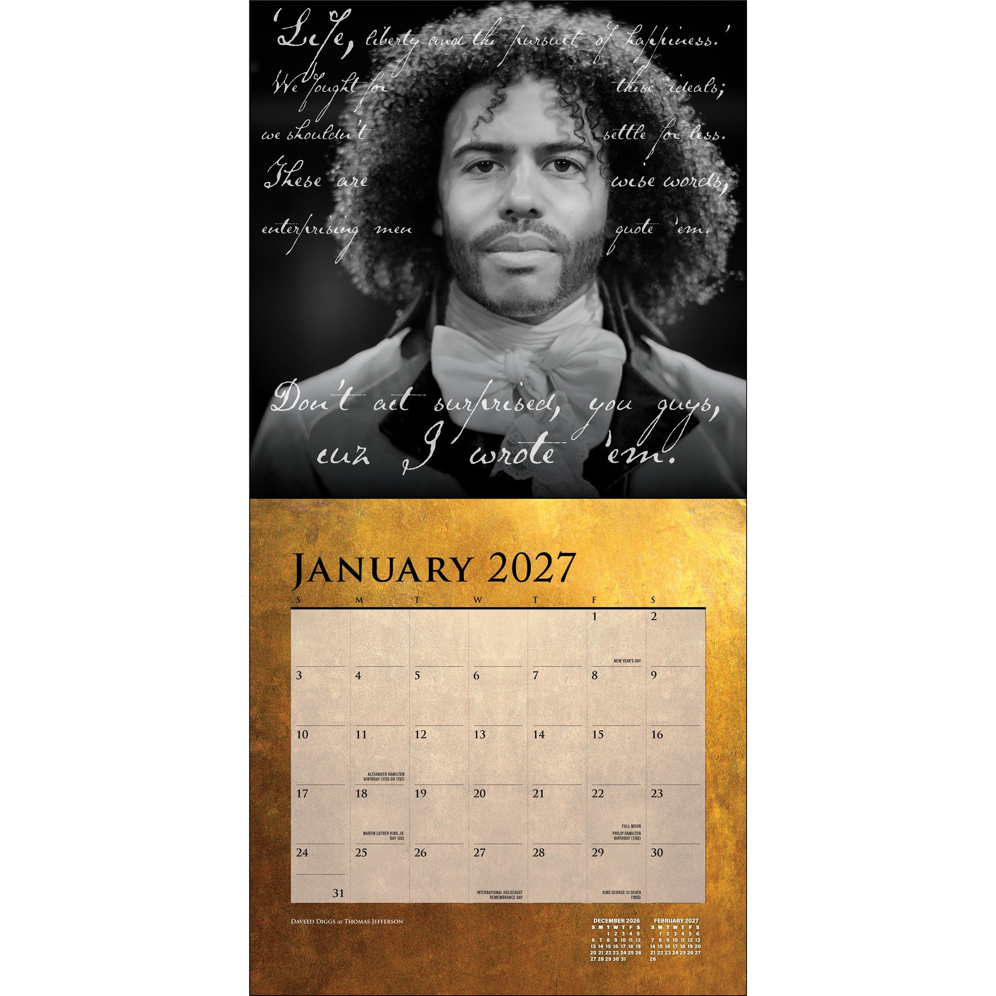Calendrier mural Hamilton 2027