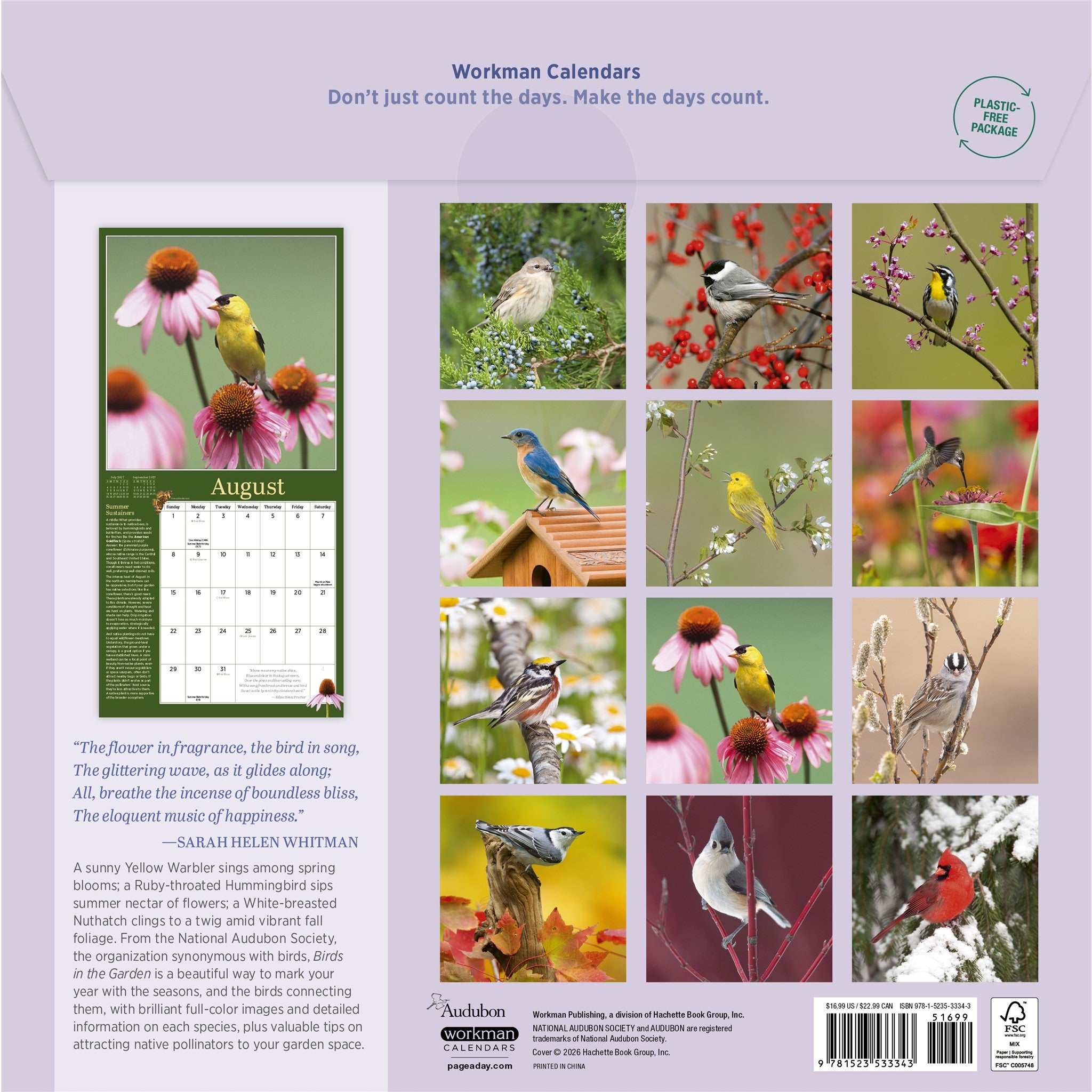Audubon Birds in the Garden 2027 Wall Calendar