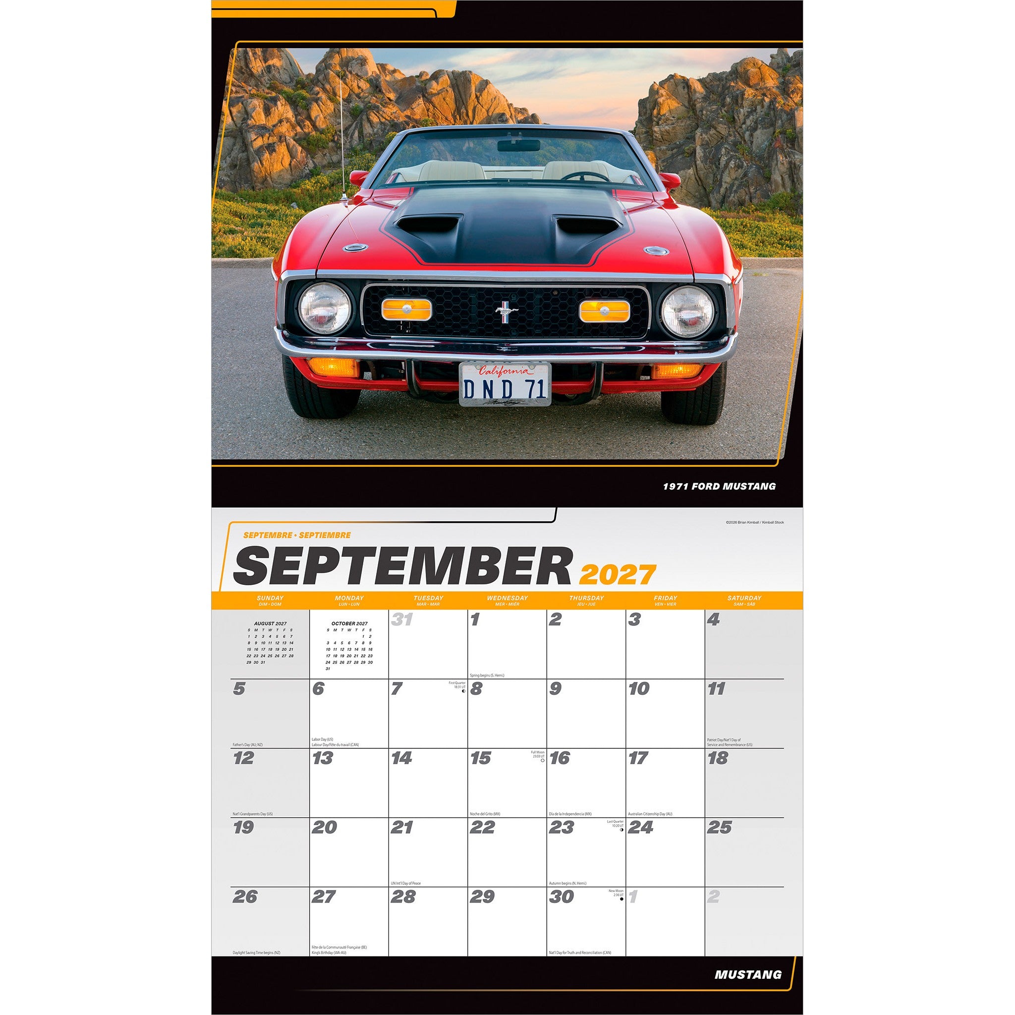 Mustang 2027 Wall Calendar