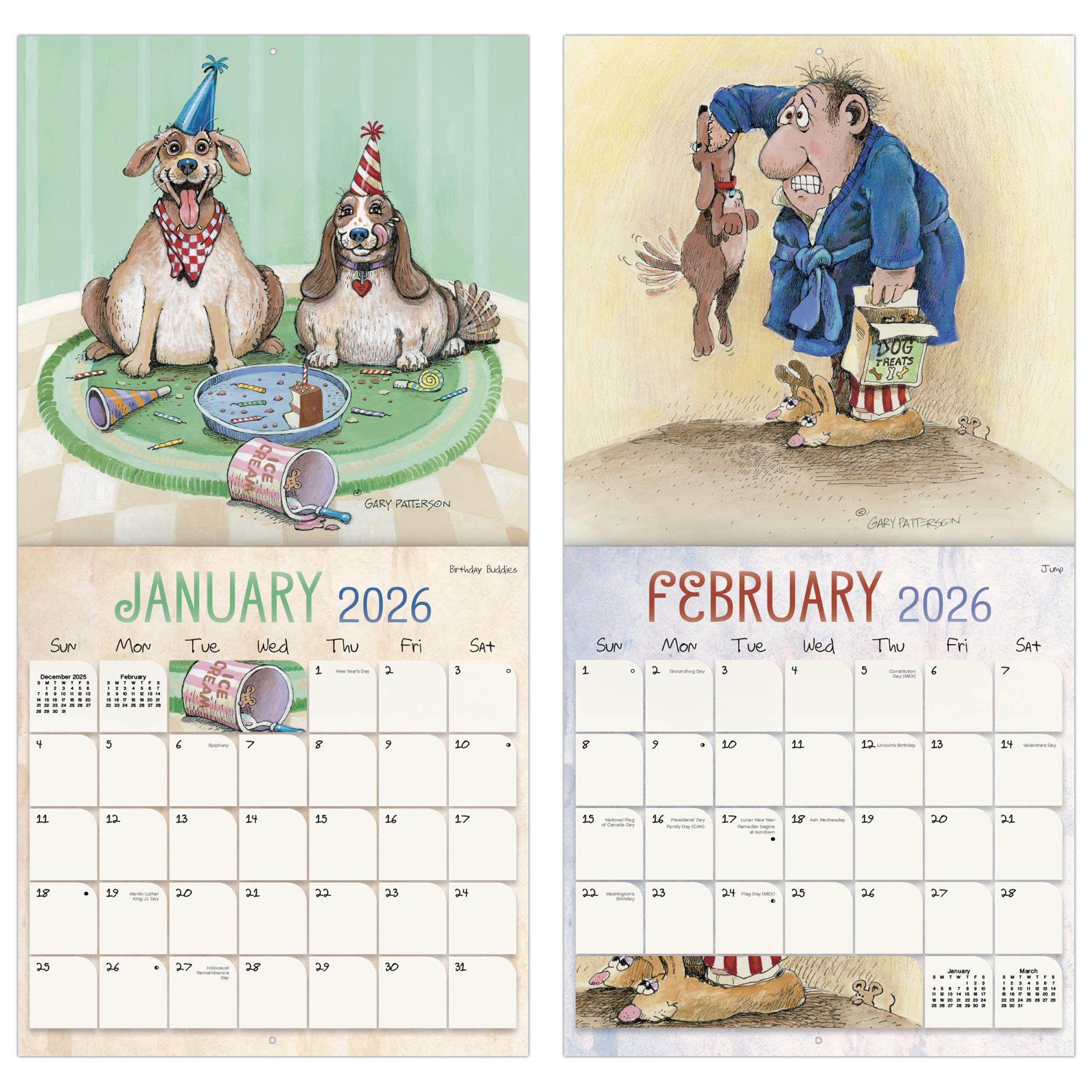 Gary Patterson Dogs 2026 Wall Calendar - Online Only