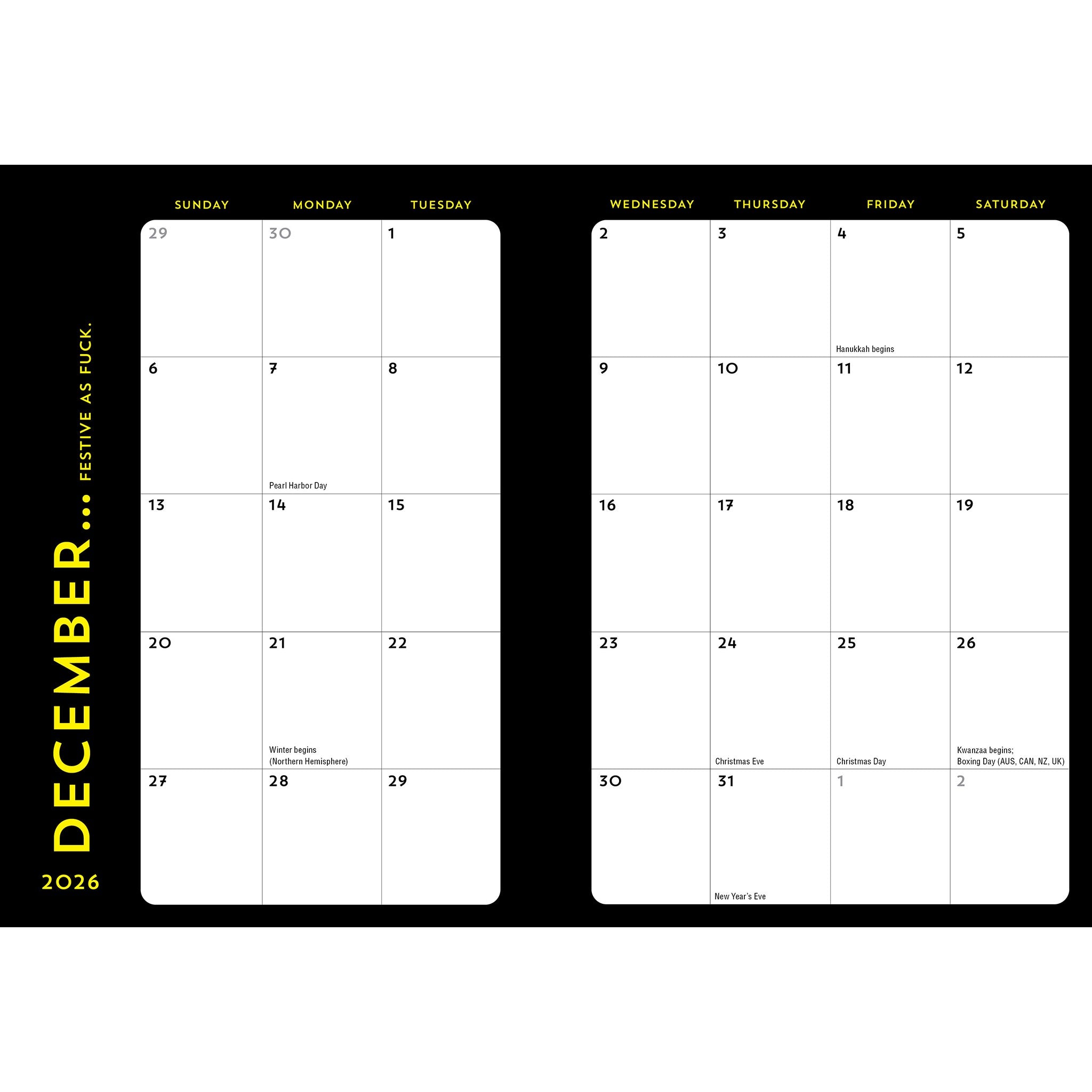 Carpe Fucking Diem 2026-2027 Engagement Calendar