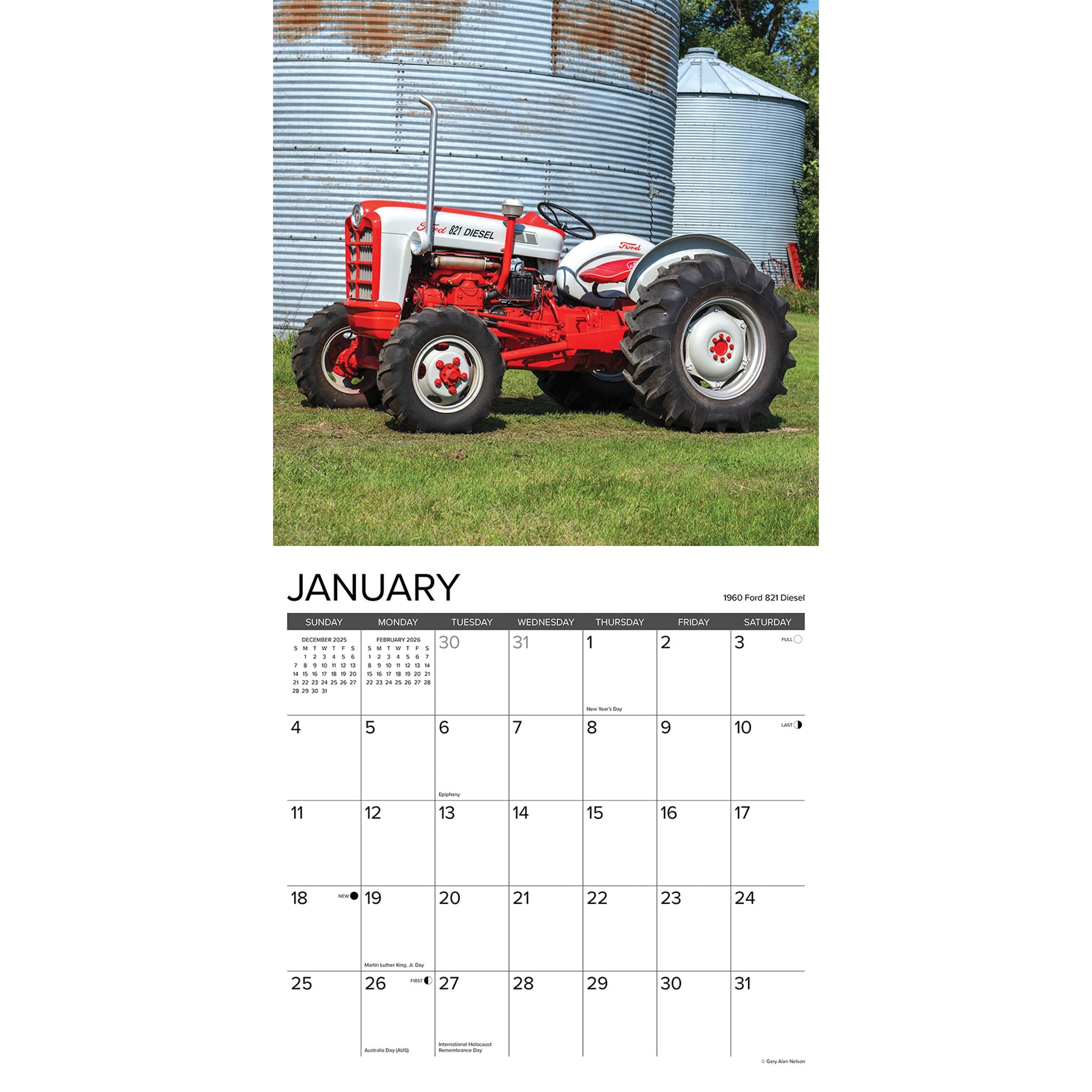 Calendrier mural Tracteurs Classiques 2026