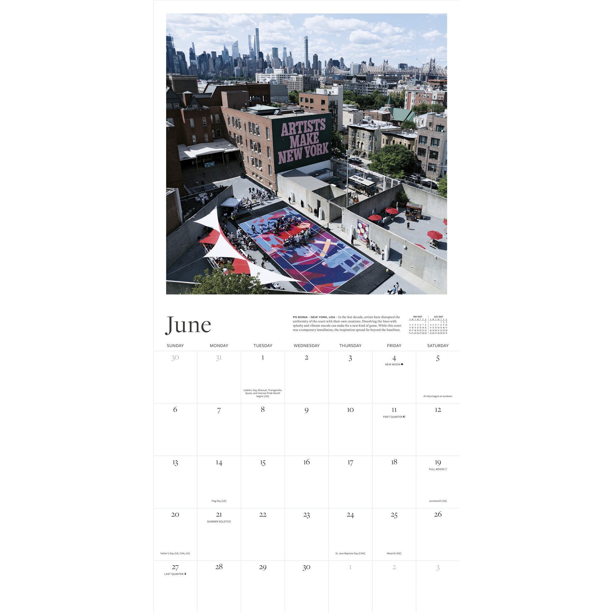 The Tennis Court 2027 Wall Calendar - Online Only