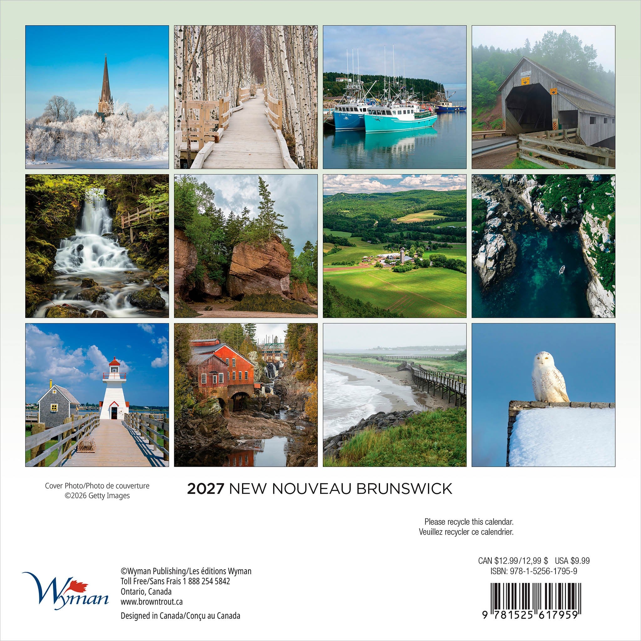 New Brunswick / Nouveau-Brunswick 2027 Mini Calendar