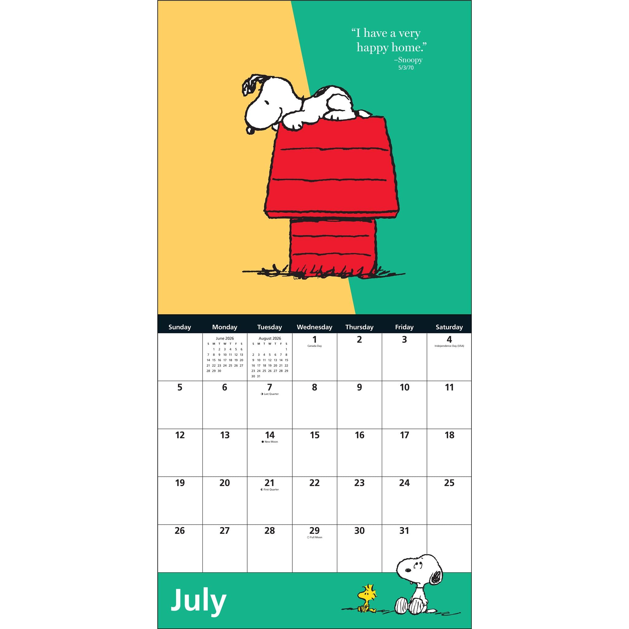 Calendrier mural Peanuts® 2026