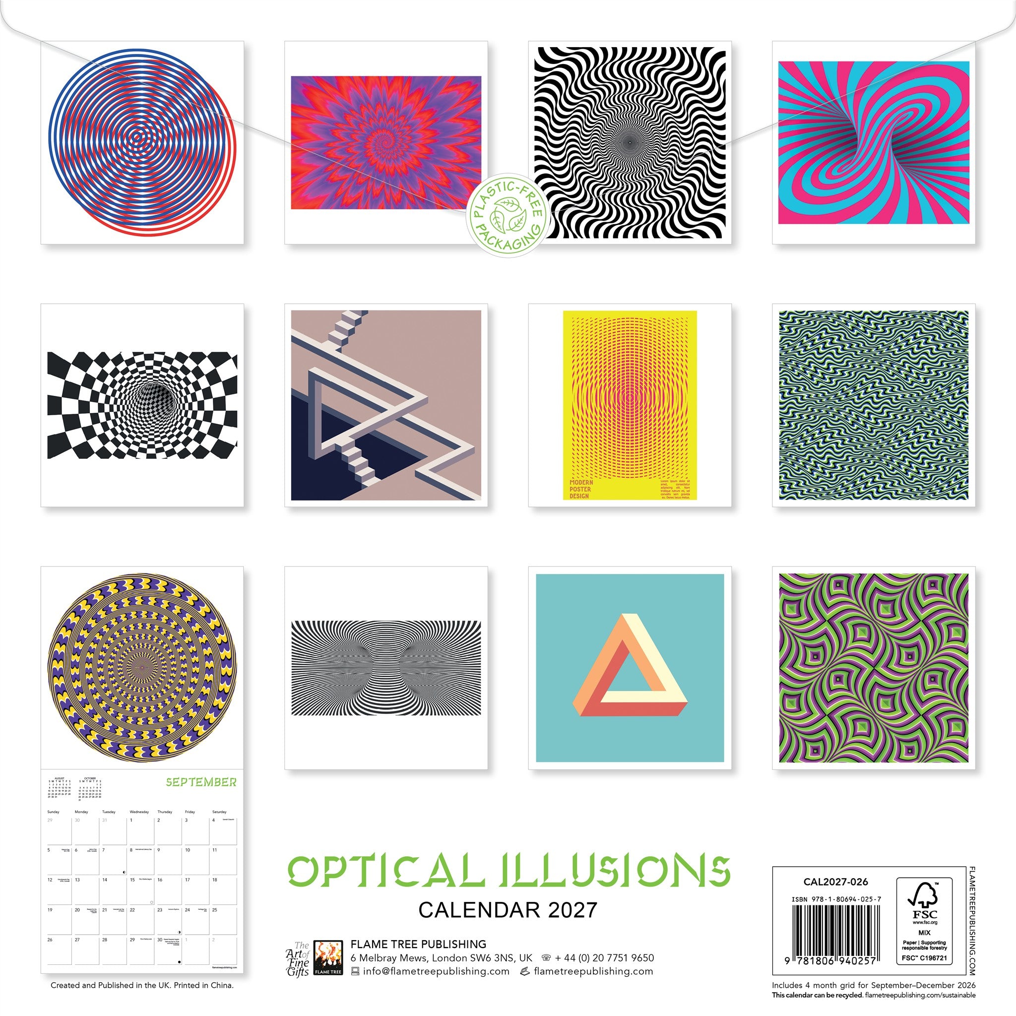 Optical Illusions 2027 Wall Calendar
