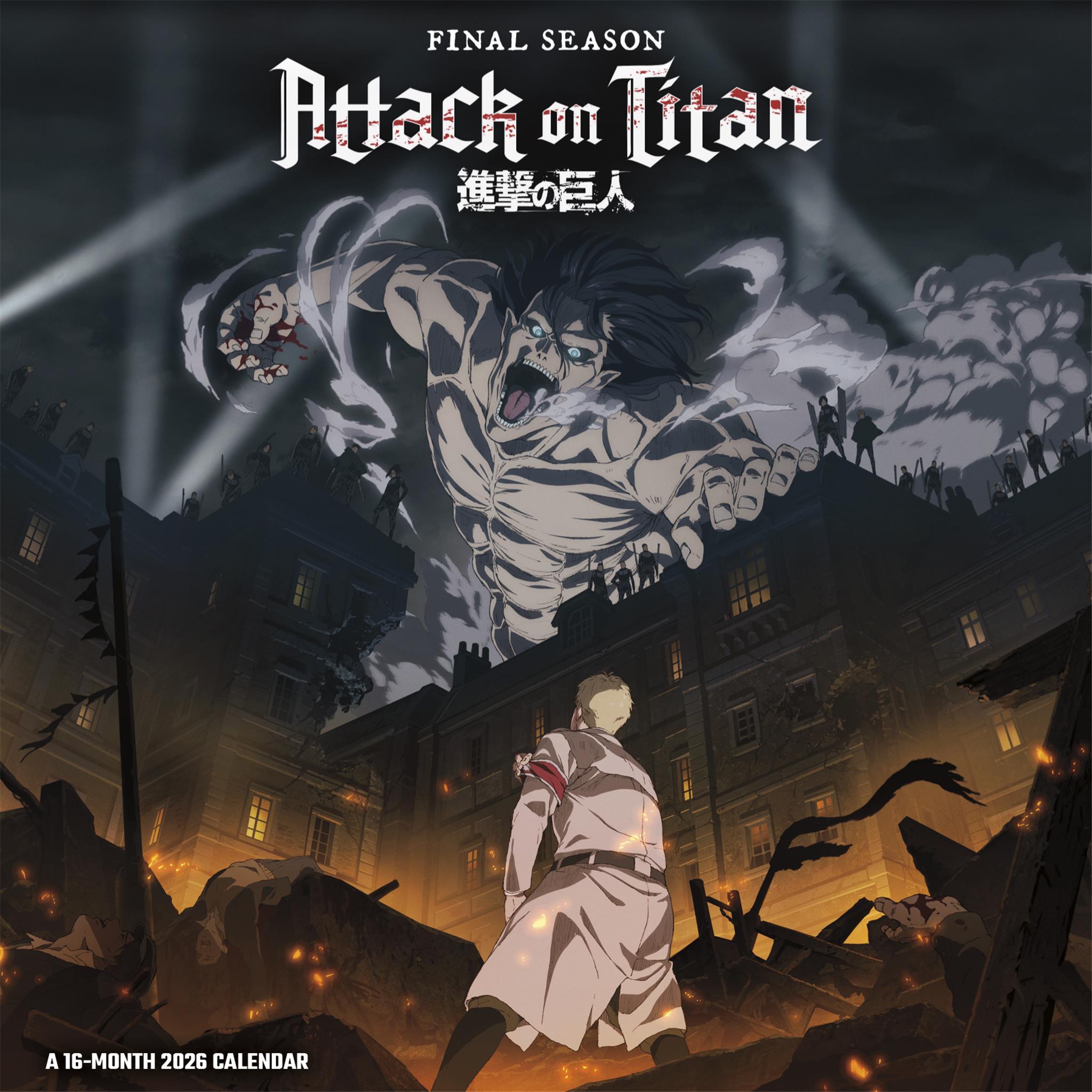 Calendrier mural L'Attaque des Titans 2026