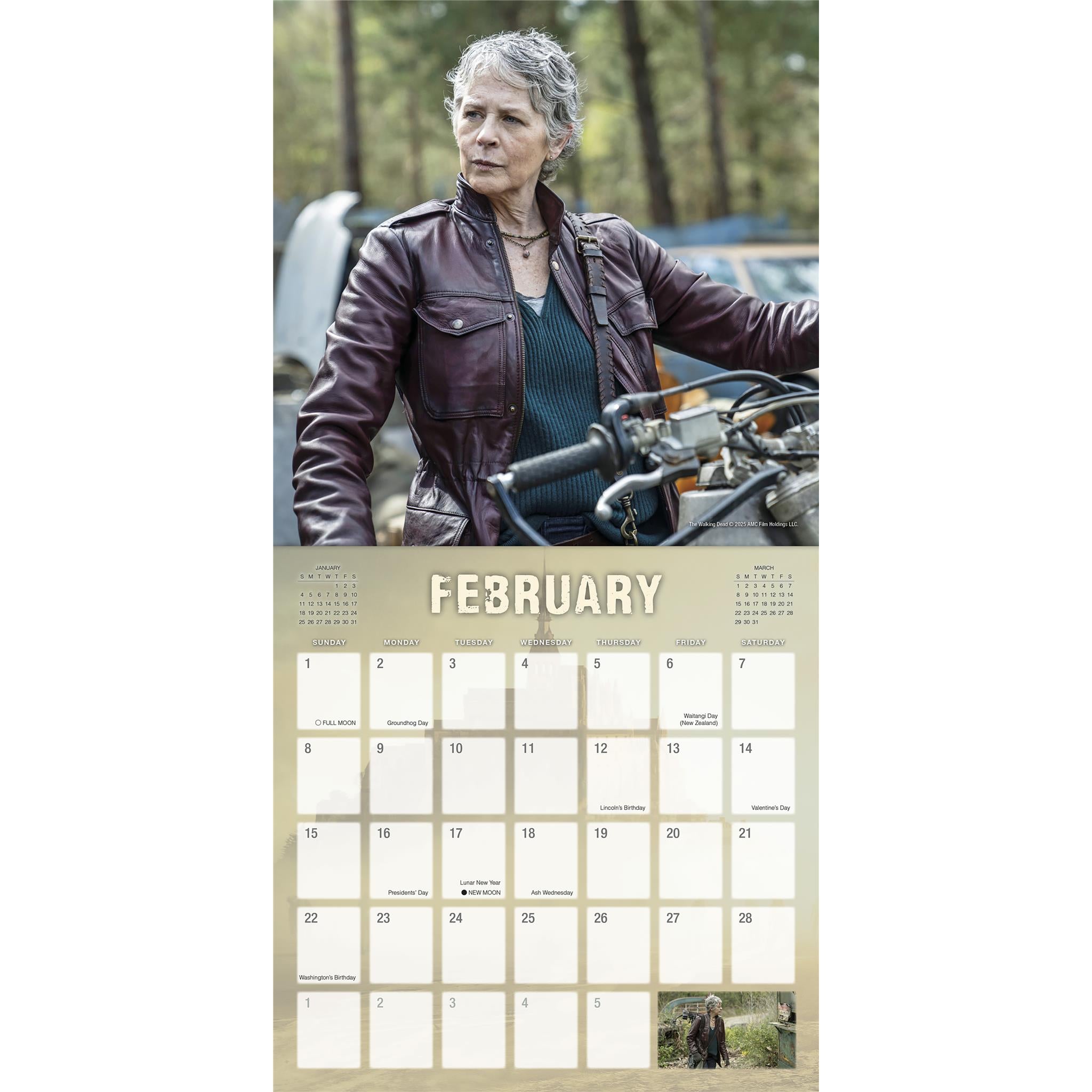 Calendrier mural 2026 de Daryl Dixon (The Walking Dead)