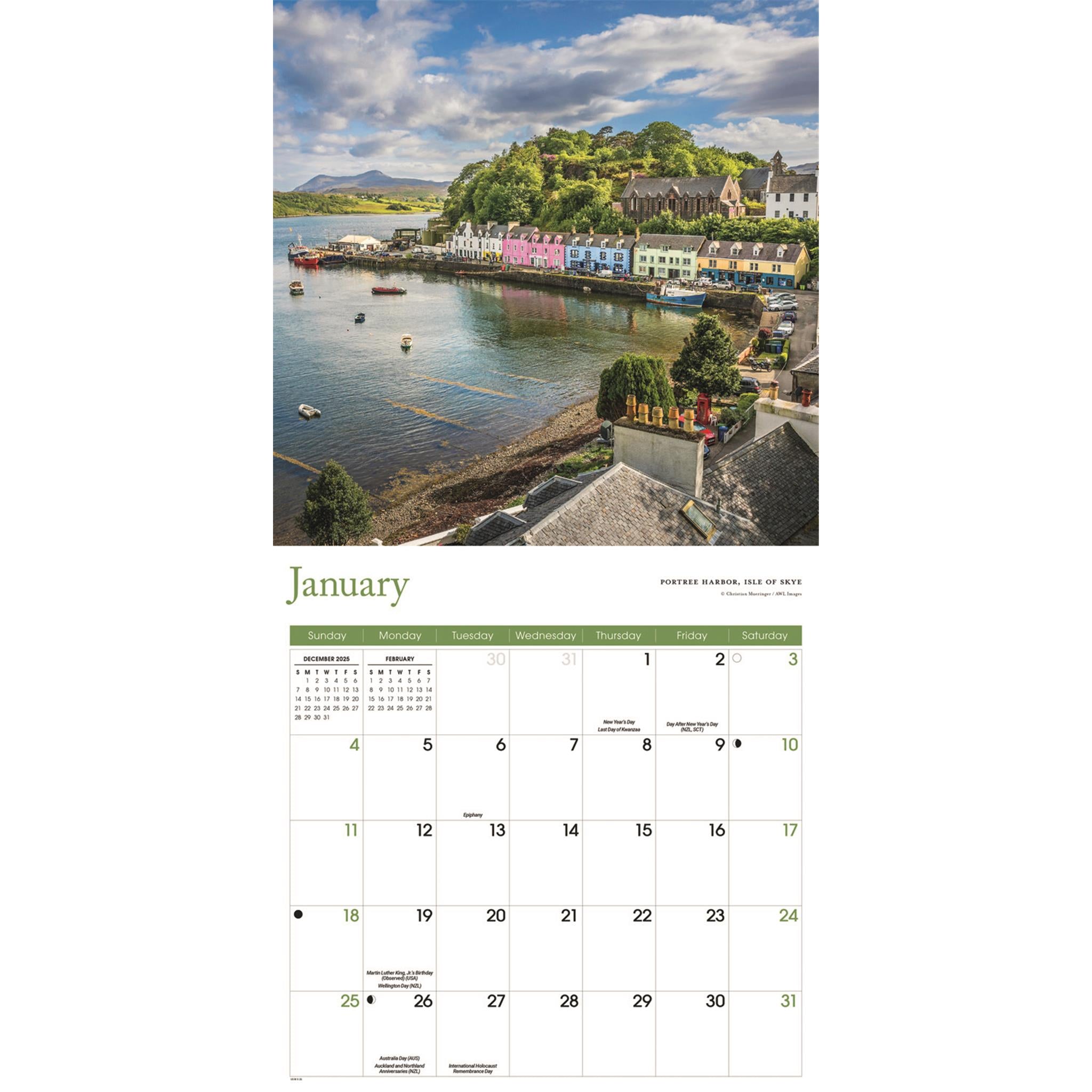 Scotland 2026 Wall Calendar