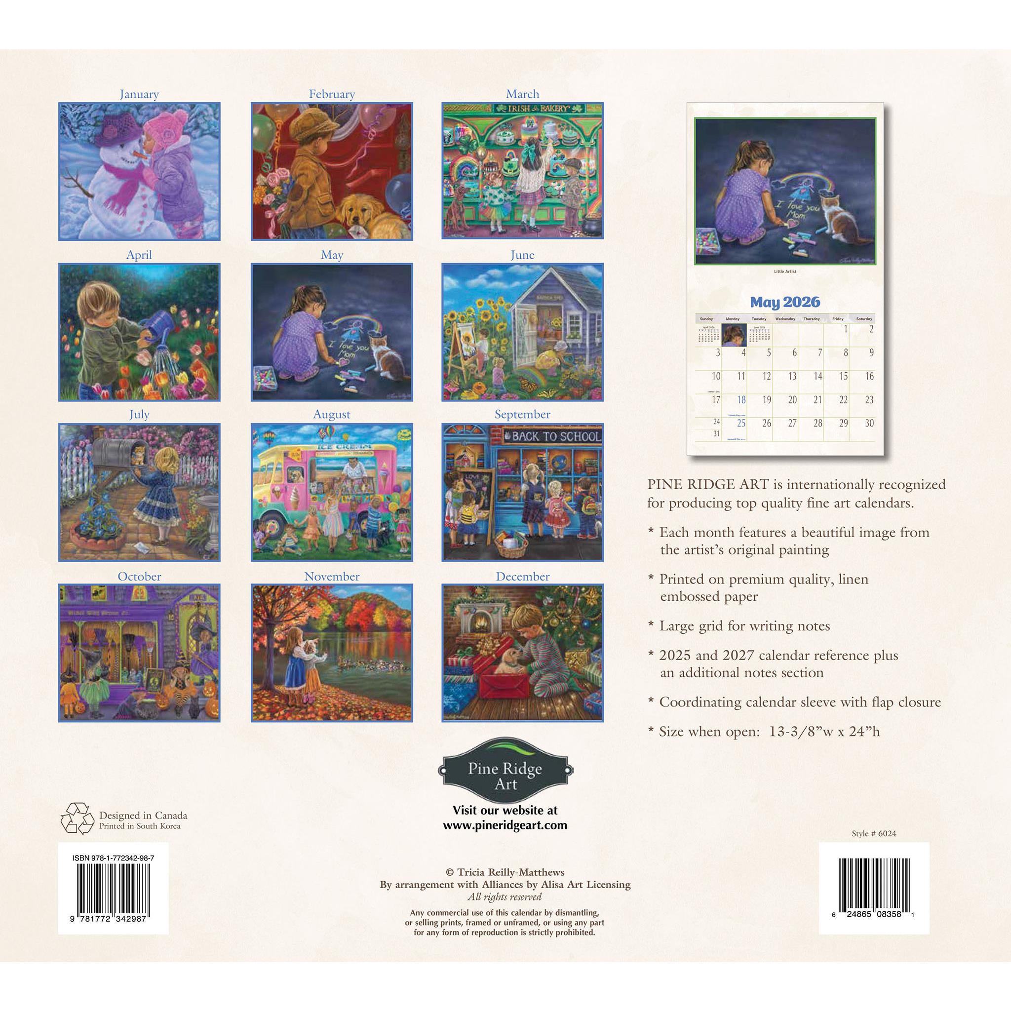 Calendrier mural Jeune de cœur 2026 - Disponible uniquement en ligne