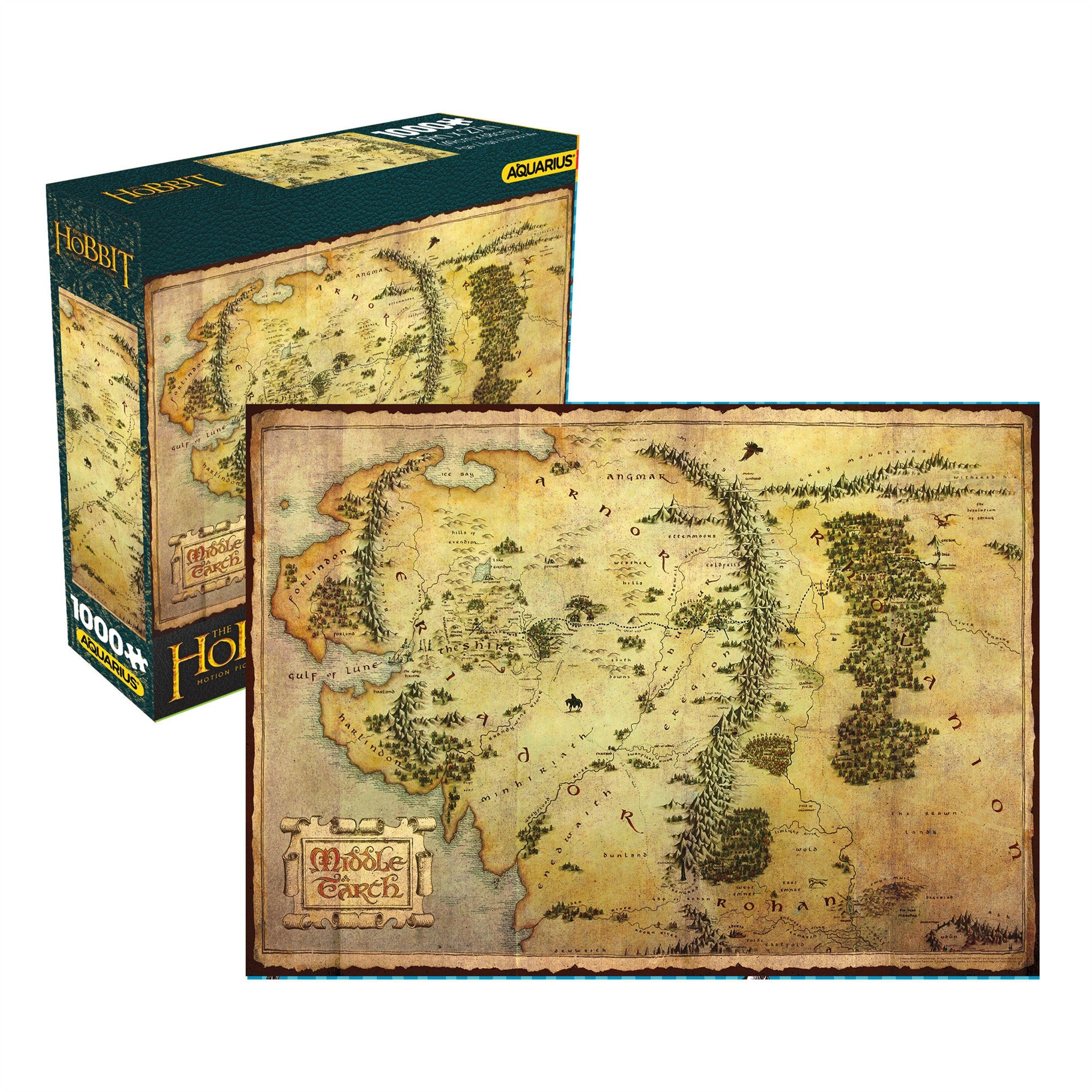The Hobbit Map 1000 Piece Puzzle