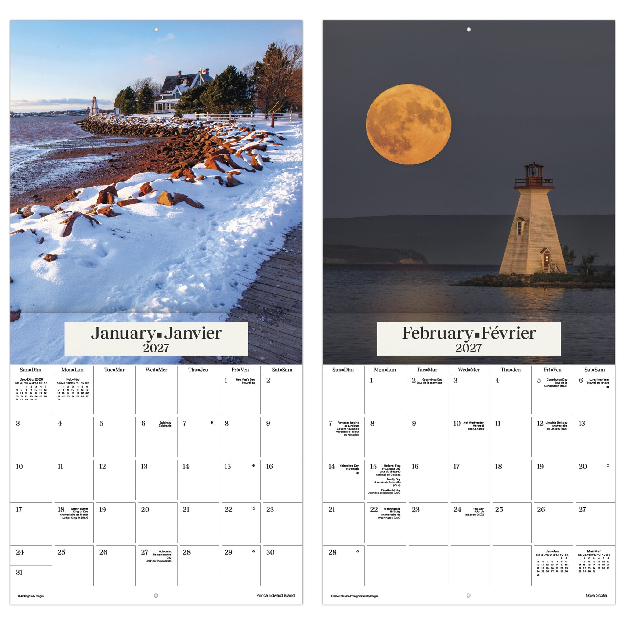 Atlantic Canada / Canada Atlantique 2027 Wall Calendar - Online Only