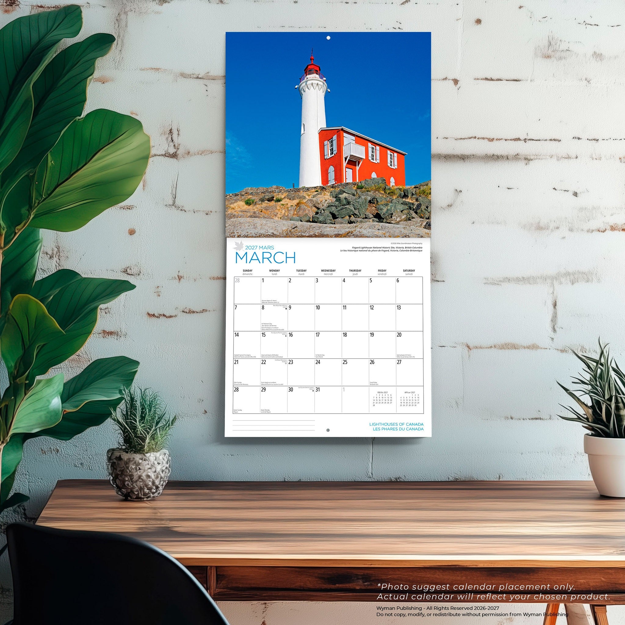 Lighthouses of Canada / Les phares du Canada 2027 Wall Calendar