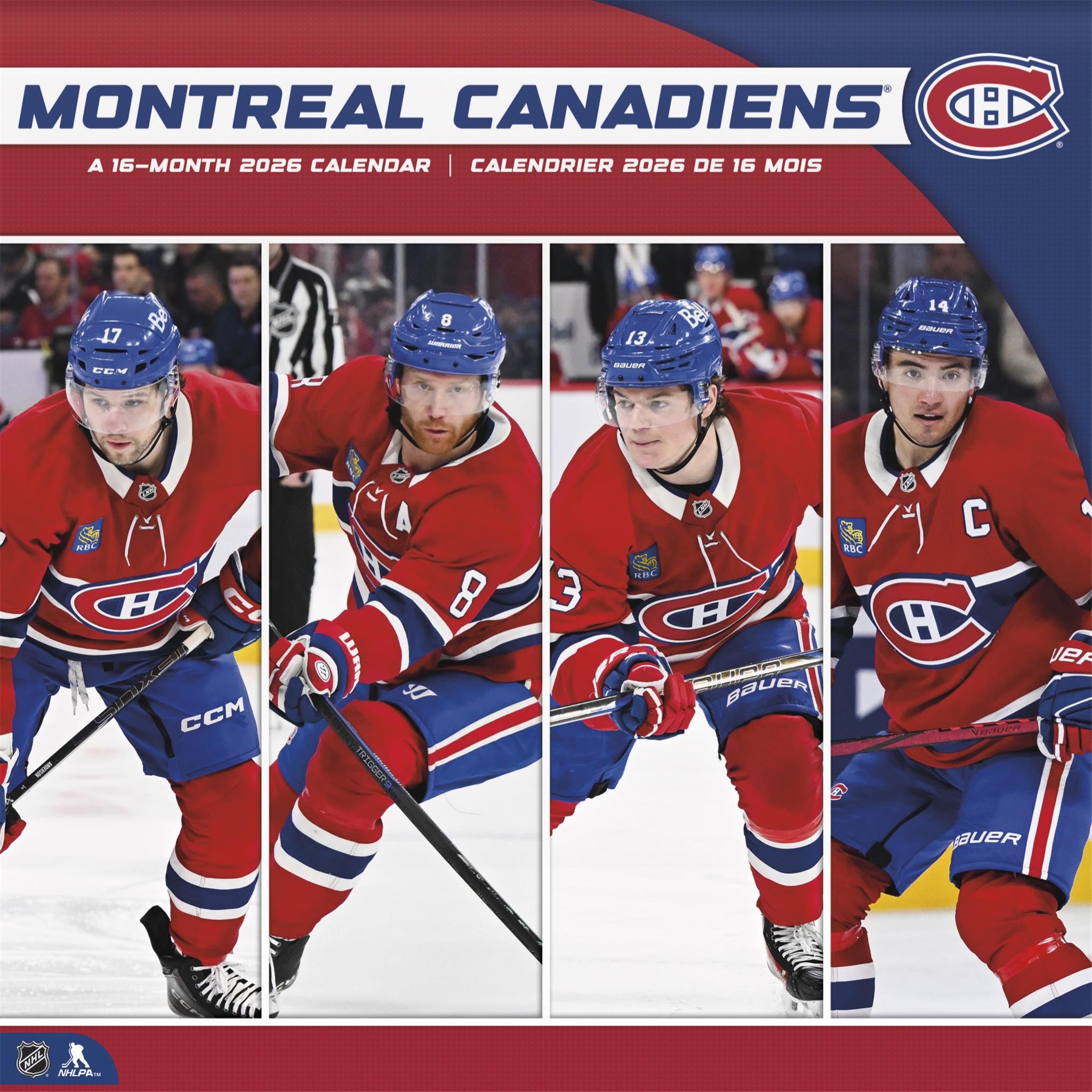 Calendrier mural bilingue 2026 des Canadiens de Montréal de la LNH