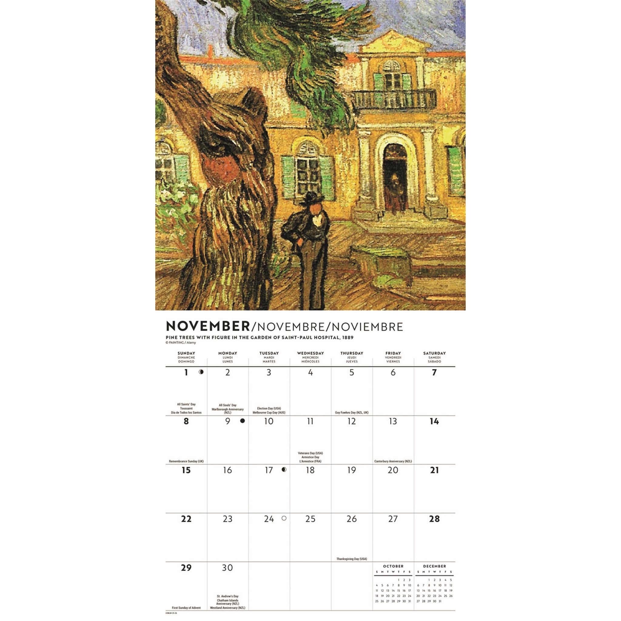 Mini calendrier Van Gogh 2026