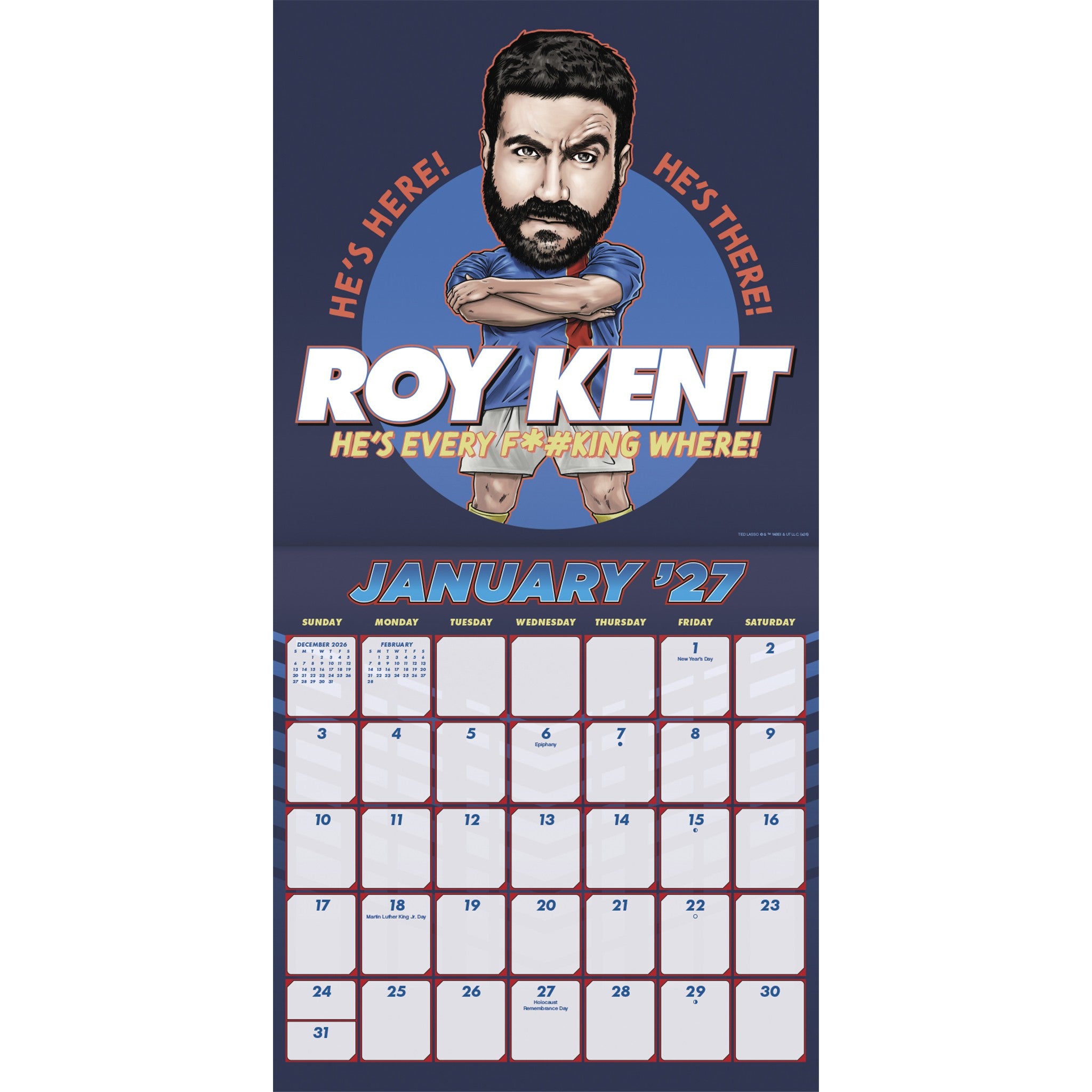 Calendrier mural Ted Lasso 2027