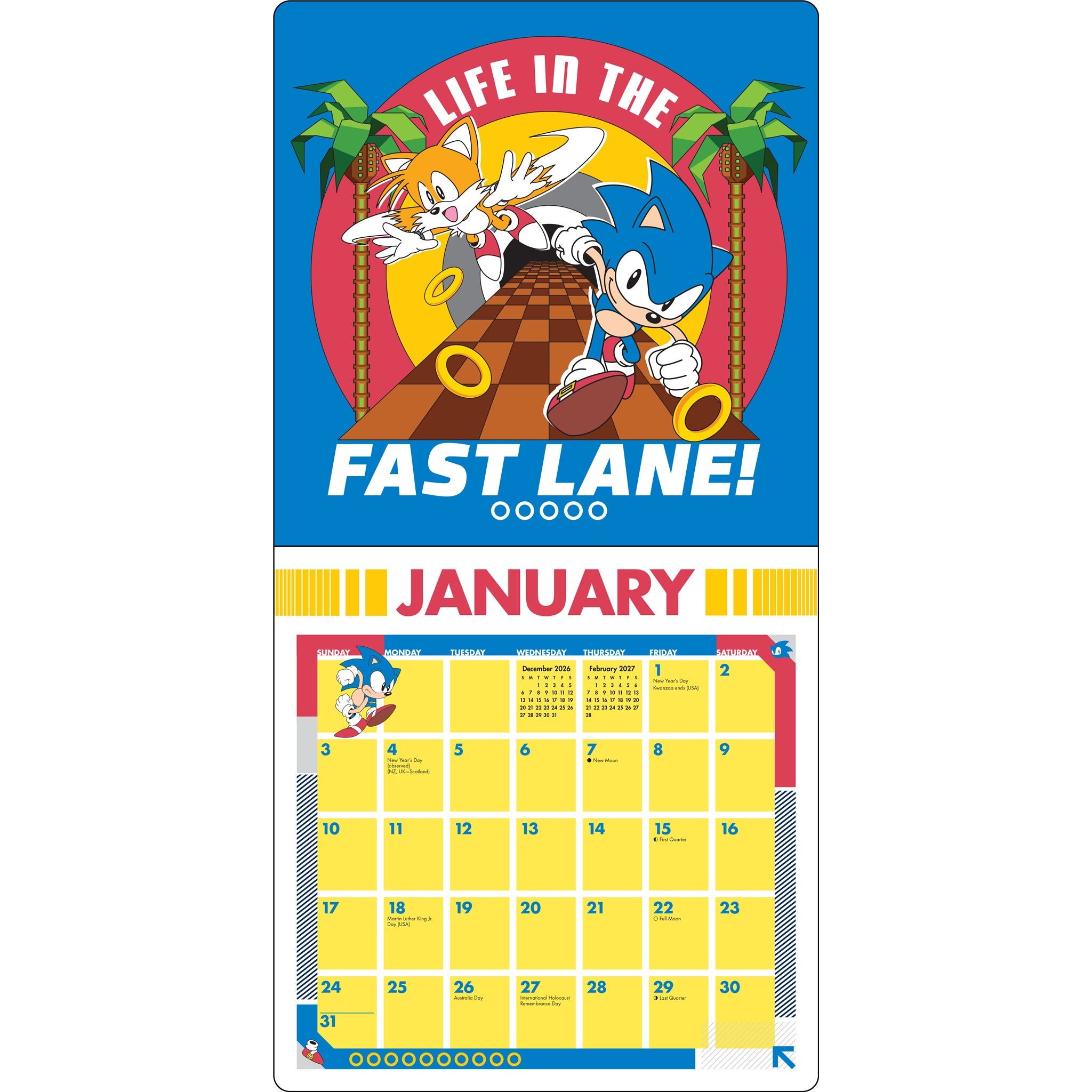 Sonic the Hedgehog Classic 2027 Wall Calendar