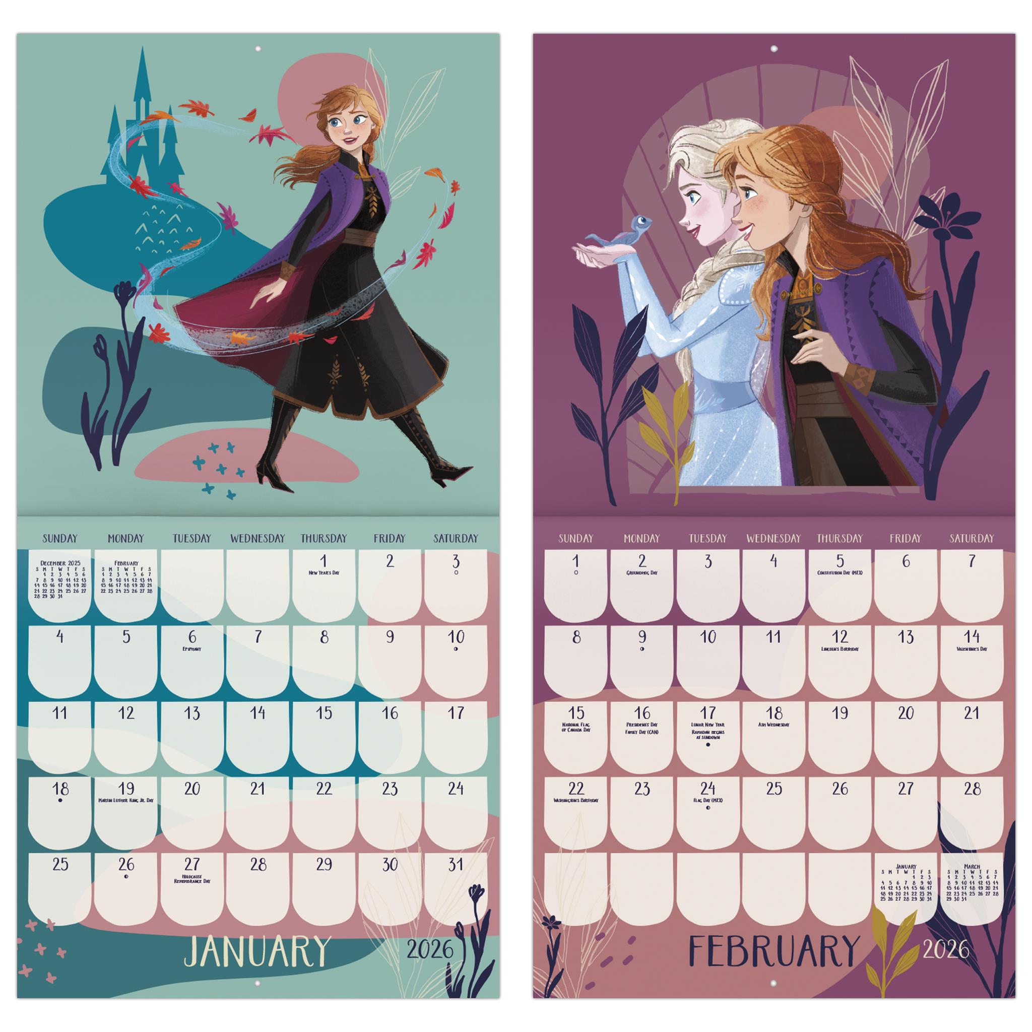 Frozen 2026 Wall Calendar
