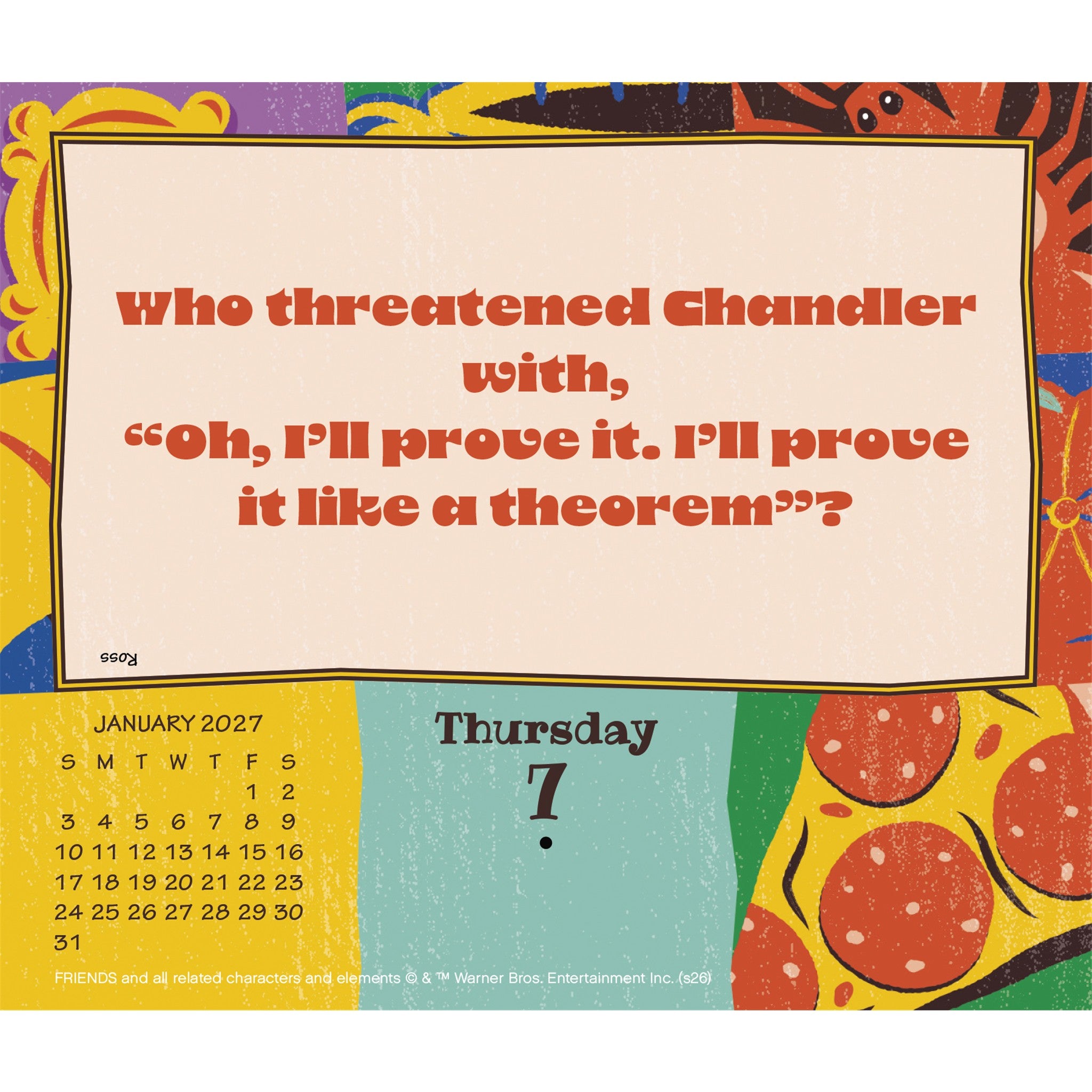 Calendrier de bureau Friends 2027