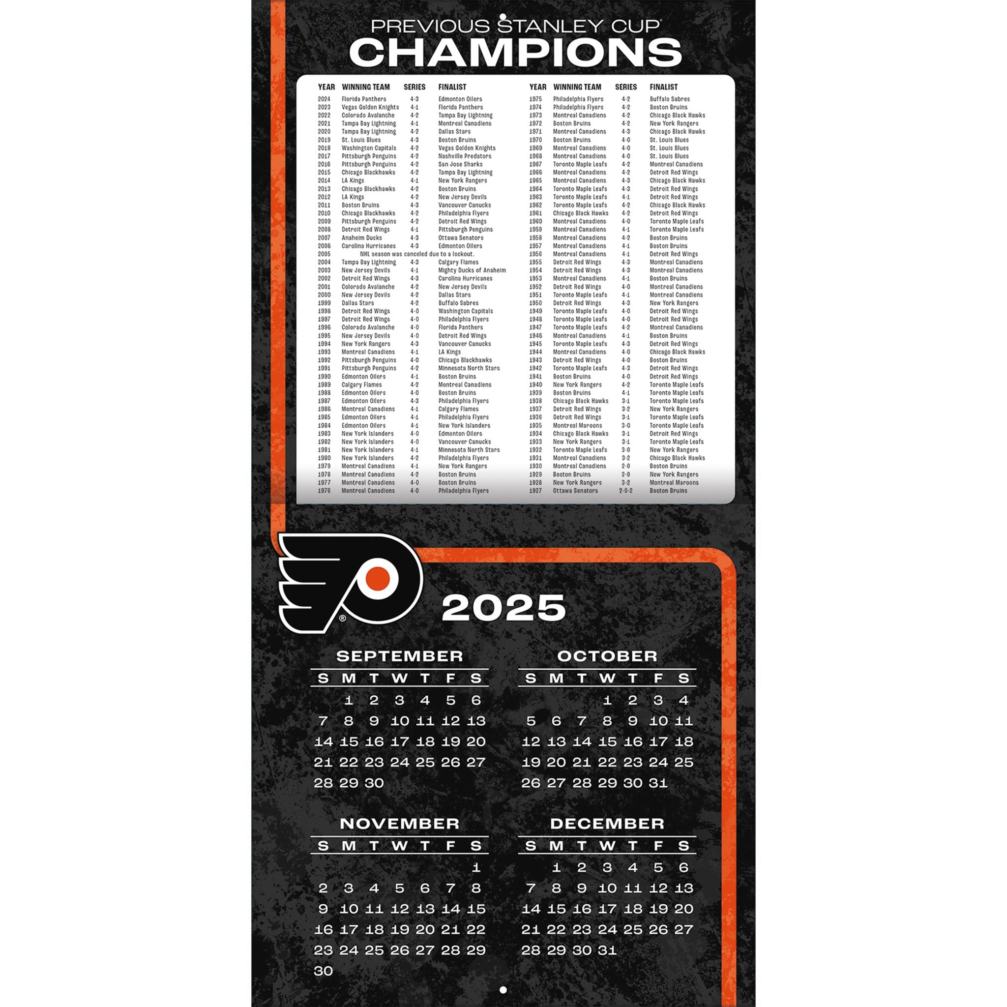 Calendrier mural 2026 des Flyers de Philadelphie (NHL)