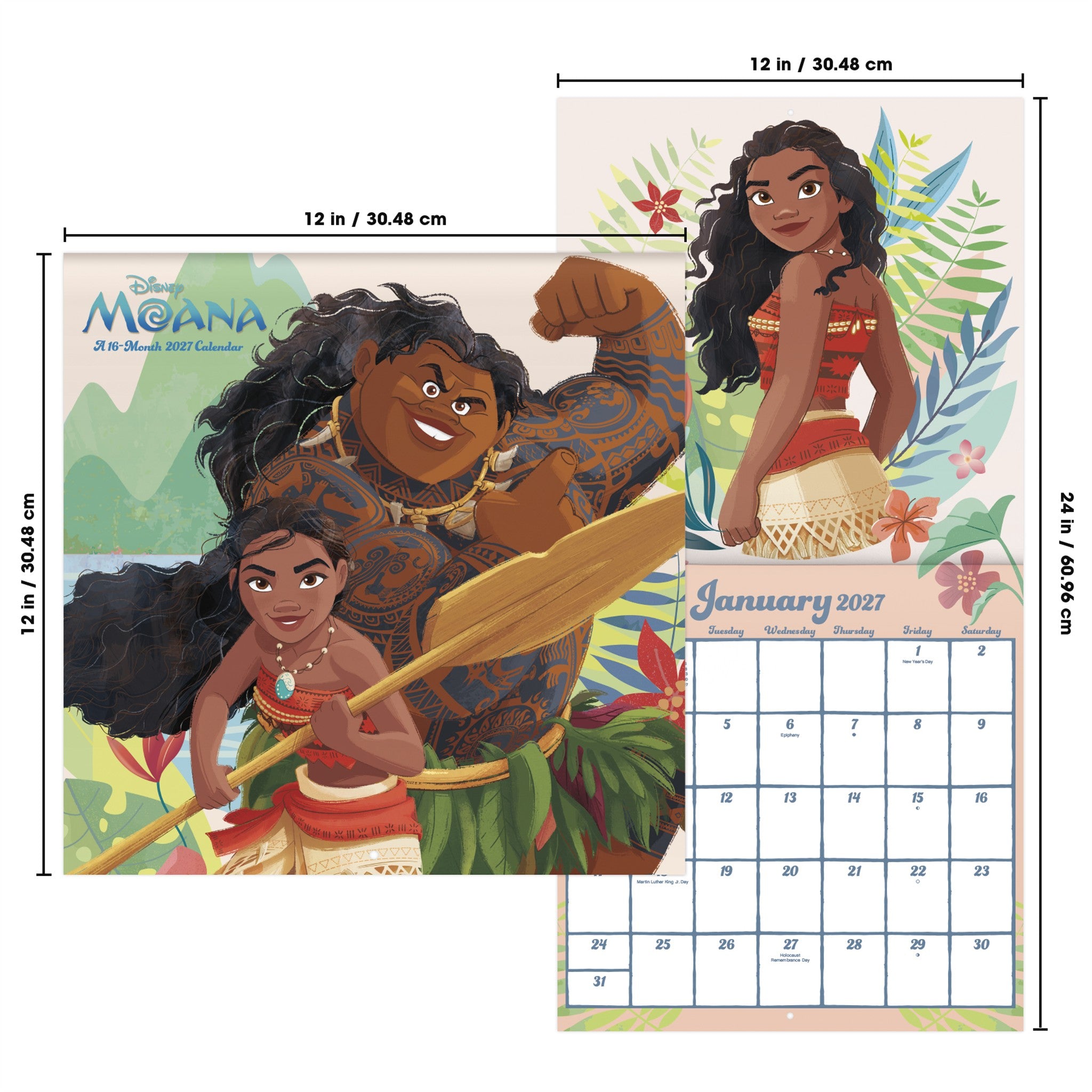 Moana 2027 Wall Calendar