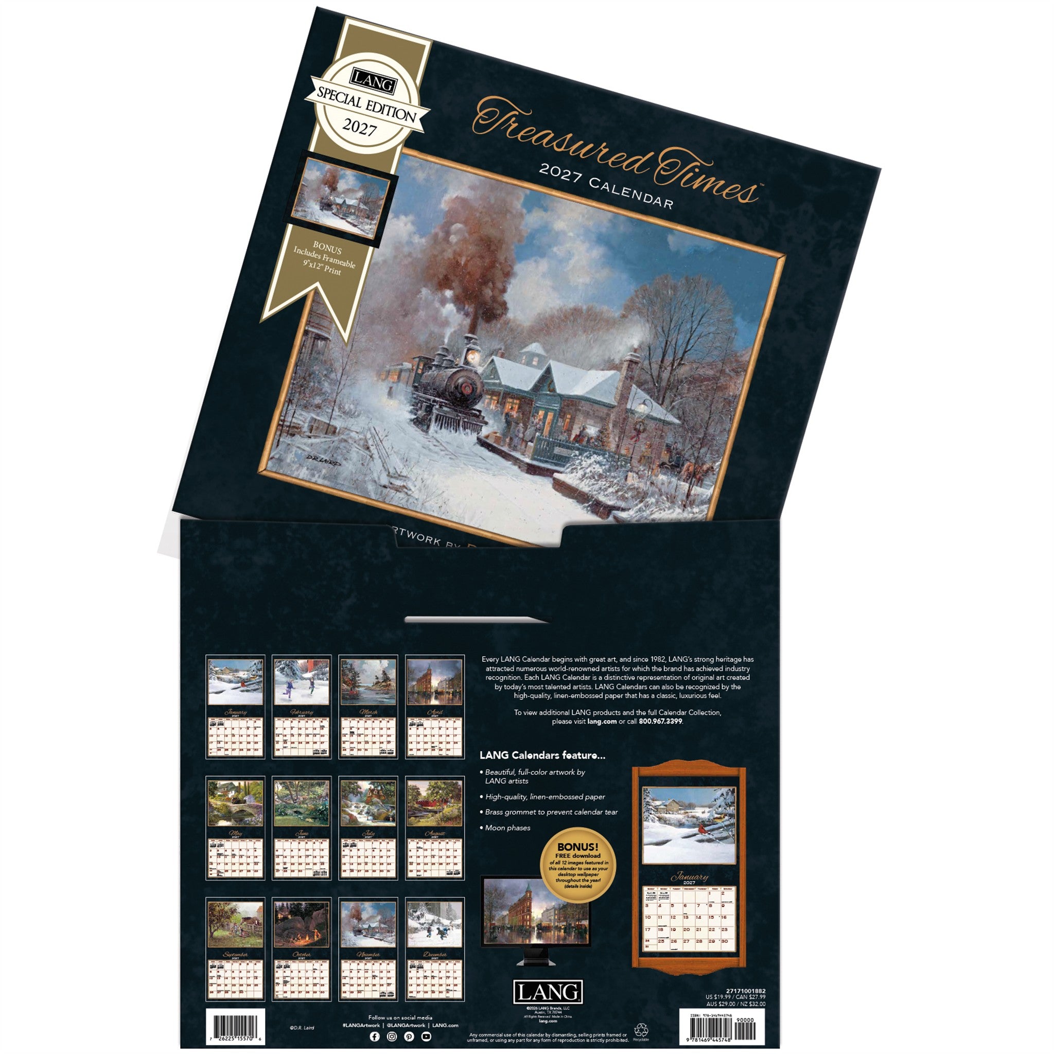Treasured Times Special Edition with Print 2027 Wall Calendar