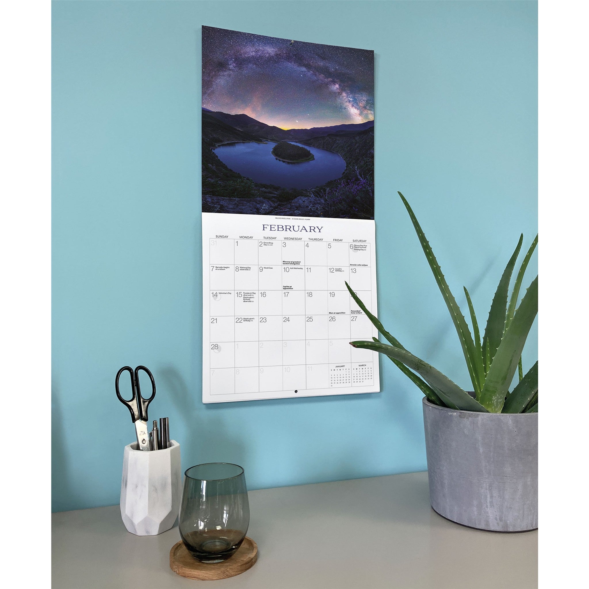 Calendrier mural Galaxie d'Étoiles 2027